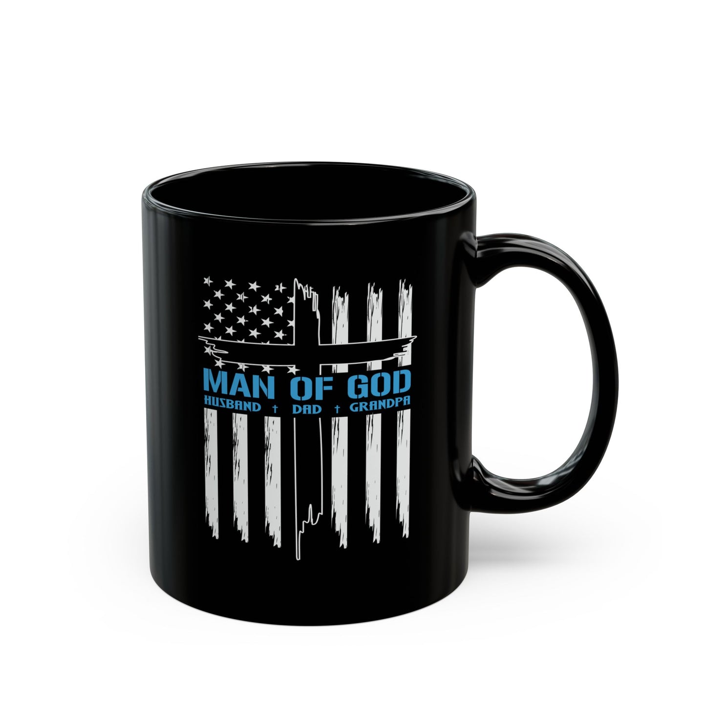 Patriotic Christian Coffee Mug, Patriotic American Flag Man Of God Coffee Cup, Religious Gift, Christian Tea Mug, Veteran Military Patriotic Gift, - Victory Thru Vision