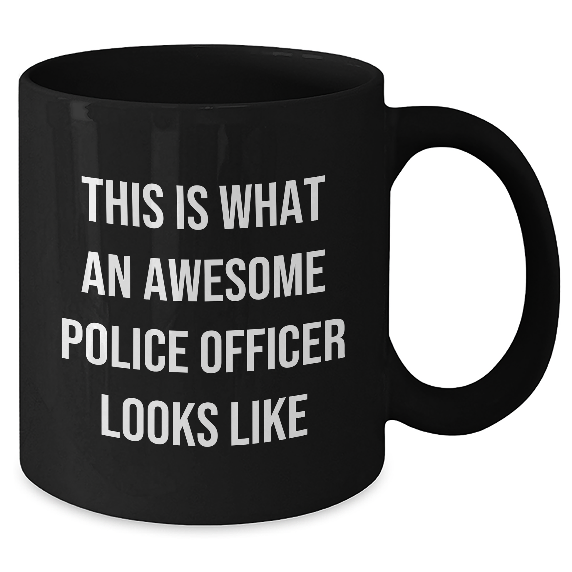 Funny Police Officer Gifts This Is What An Awesome Police Officer Looks Like Black Coffee Mug for Dad on Father's Day from Family - Victory Thru Vision