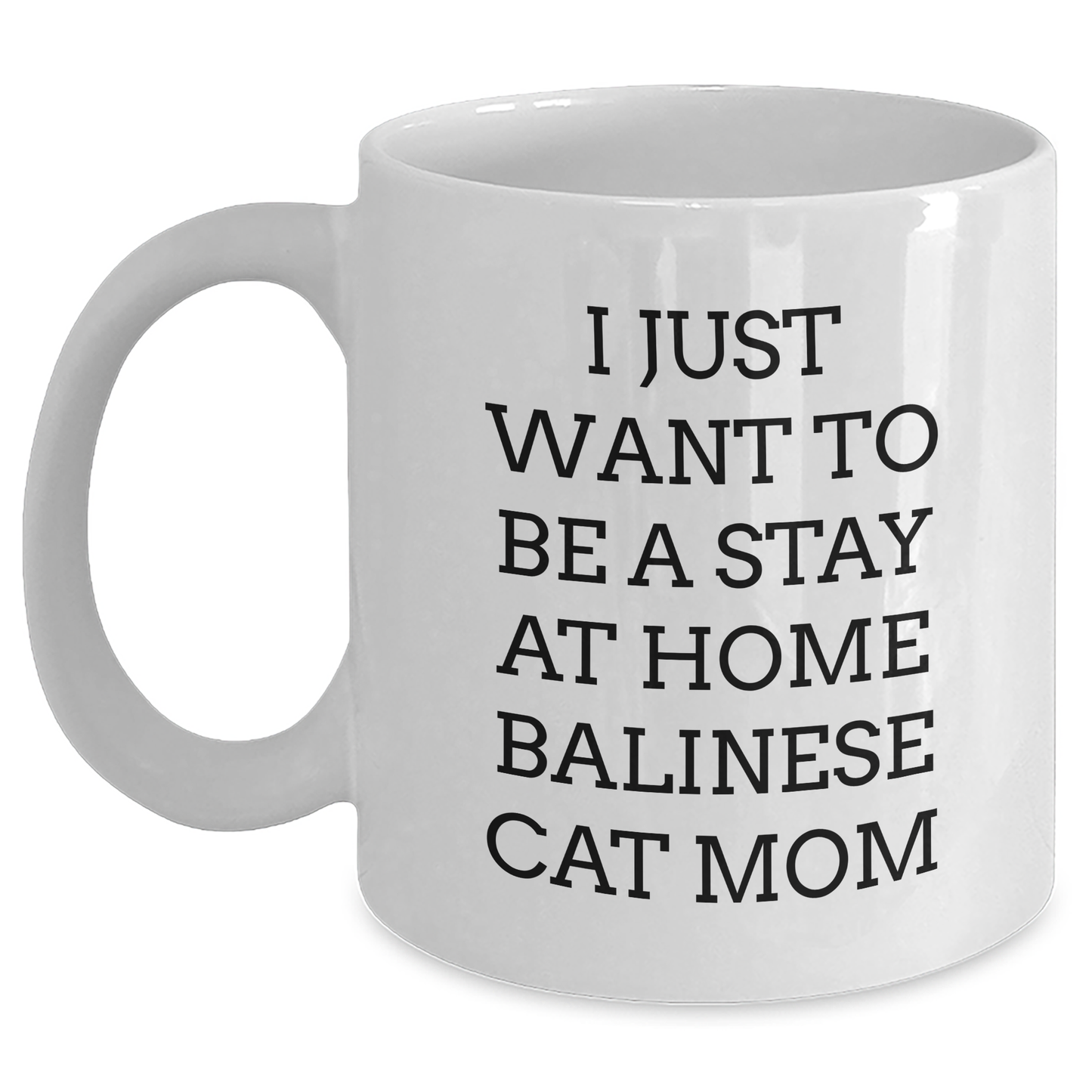 Balinese Cat Mom's Delight, White Coffee Mug, Funny Quote Gifts from Friends, Gifts for Balinese Cat Lovers on Father's Day - Main