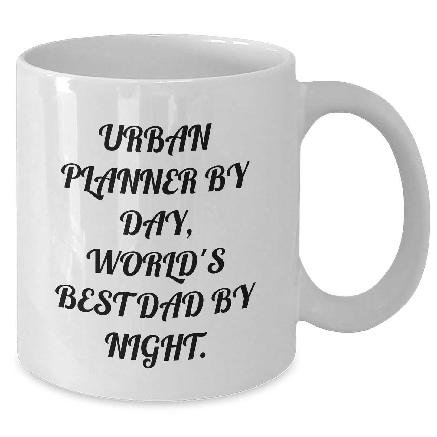 Urban Planner Gifts, Funny White Coffee Mug, 'Urban Planner By Day, World's Best Dad By Night', Father's Day Unique Gifts from Family - Victory Thru Vision