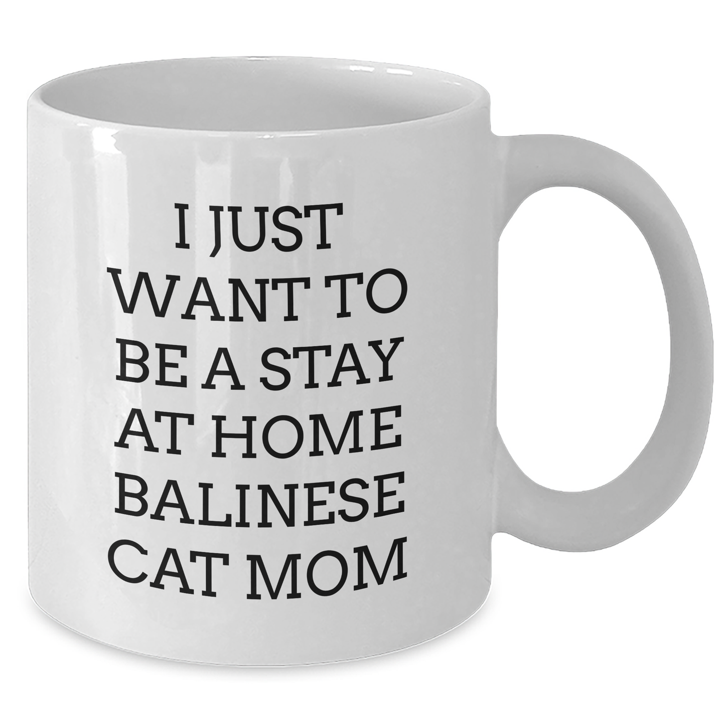 Balinese Cat Mom's Delight, White Coffee Mug, Funny Quote Gifts from Friends, Gifts for Balinese Cat Lovers on Father's Day - Additional