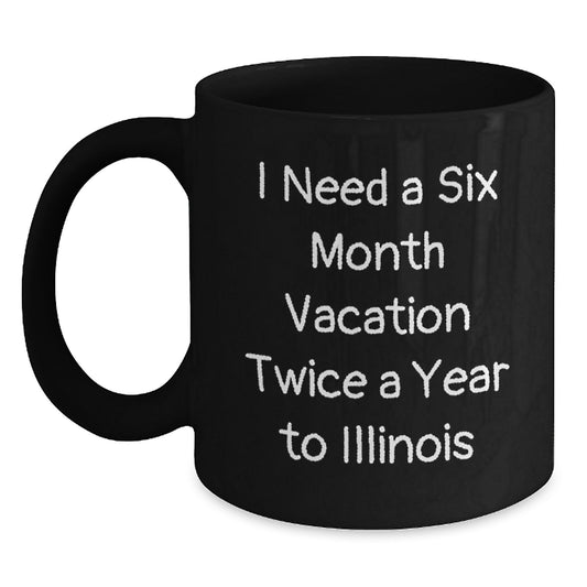 Funny Illinois Black Coffee Mugs Gifts for Illinois Lovers from Friends or Family this Christmas Unique Gifts - Main
