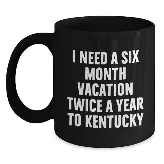 Funny Kentucky Love Gifts for Men Women Friends Family from Kentucky Black Coffee Mug - Main