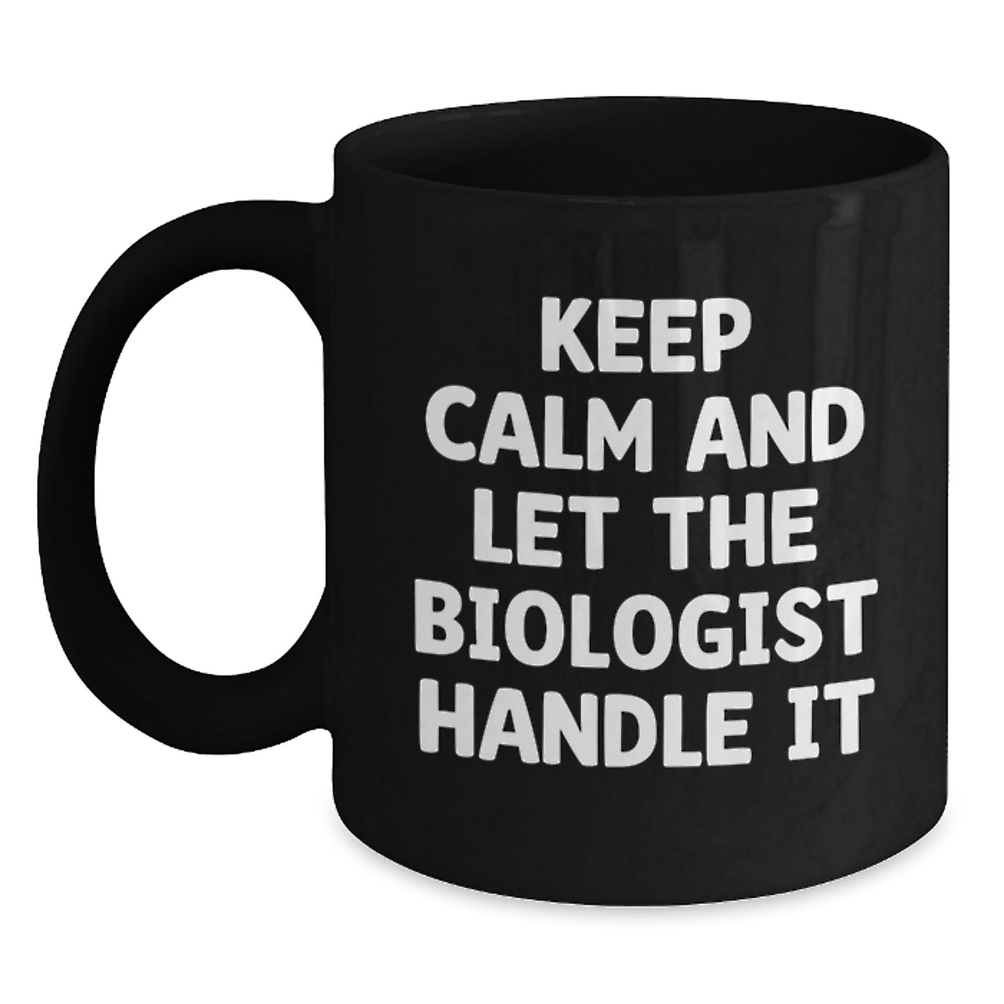 Funny Biologist Gifts from Friends - Black Coffee Mug for Christmas Unique Gifts for Him or Her - Main