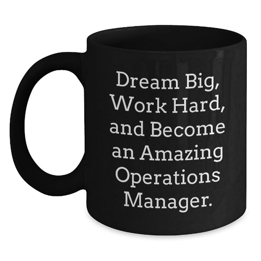Funny Operations Manager Gifts from Friends for Men Unique Christmas Unique Gifts Ideas for Operations Manager Black Coffee Mug - Main