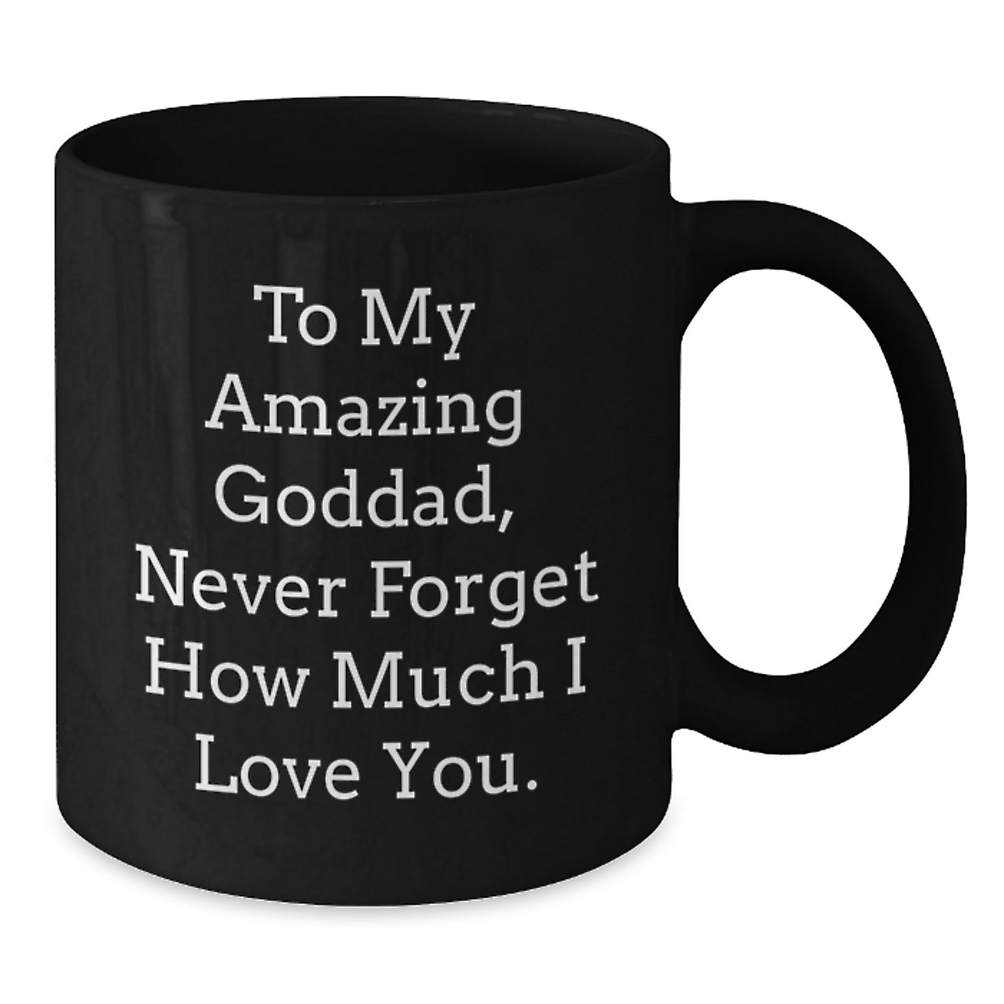 Warmest Goddad Wishes Funny Christmas Black Coffee Mug Gifts from Family - Additional
