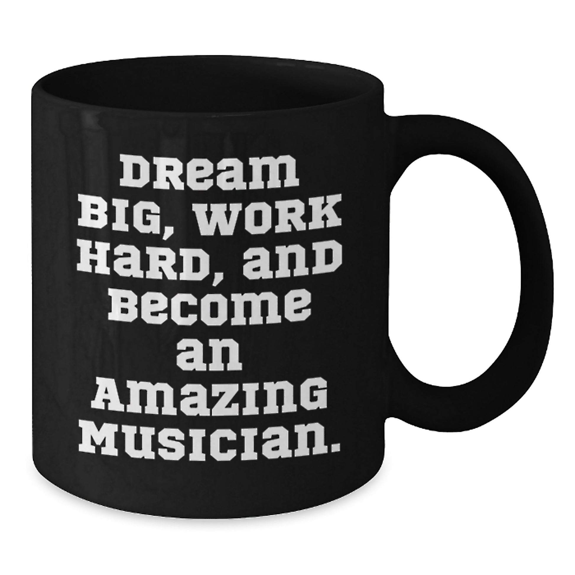 Funny Musician Gifts for Him from Friends - Black Coffee Mug 11oz or 15oz - Inspirational Quote - Perfect Christmas Unique Gifts for Musician Lovers - Additional