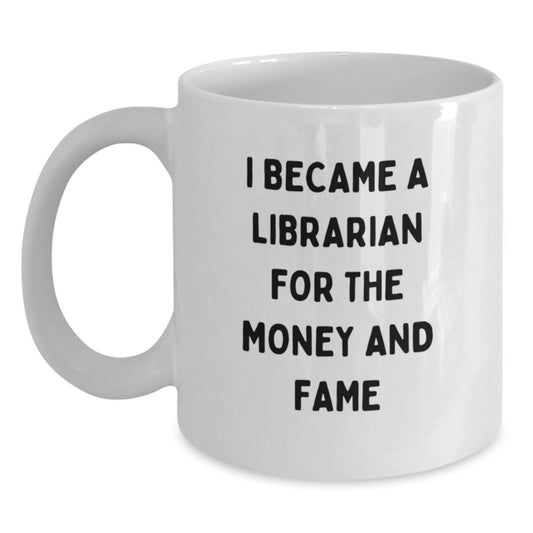 Unique Librarian White Coffee Mug Gifts for Women Friends Christmas Unique Presents from Men - Main
