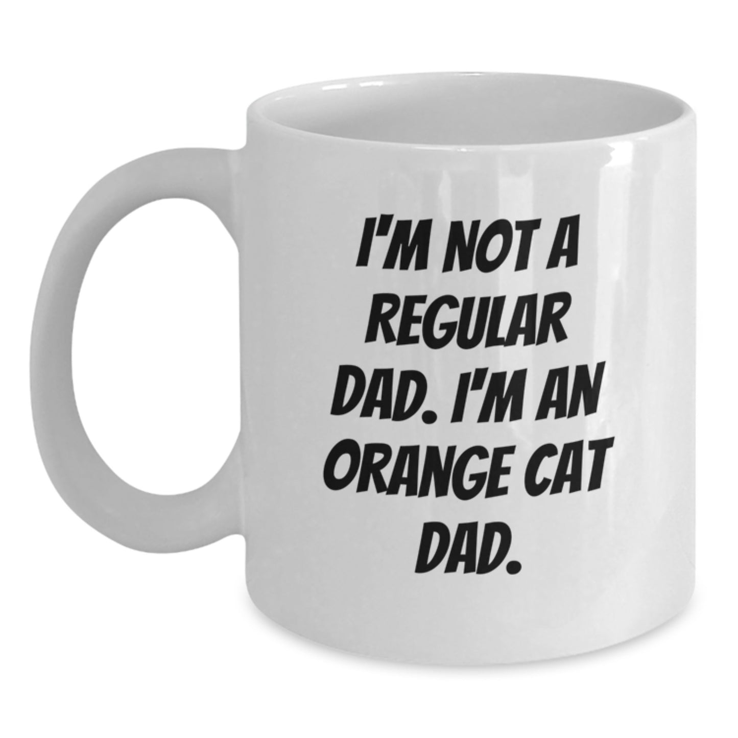 Funny Orange Cat Dad Gifts - White Coffee Mug for Birthday, Gifts from Men to Orange Cat Lovers - Main