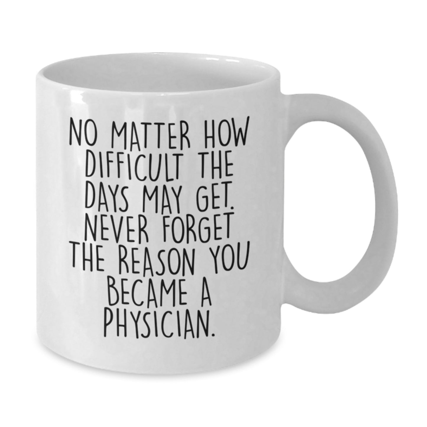 Gifts for Physicians - Inspirational White Coffee Mug - Christmas Unique Gifts from Family - Never Forget Your Reason - 11oz or 15oz Capacity - Additional