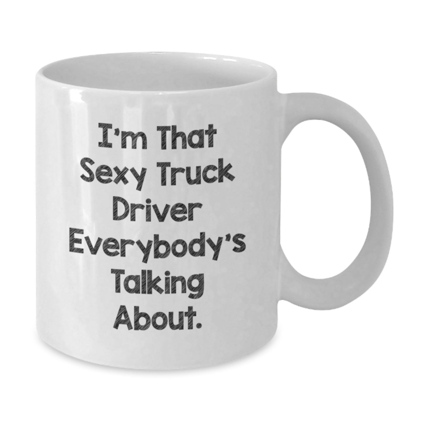 Funny Sexy Truck Driver White Coffee Mugs Gifts from Friends for Men Christmas Unique Presents - Additional