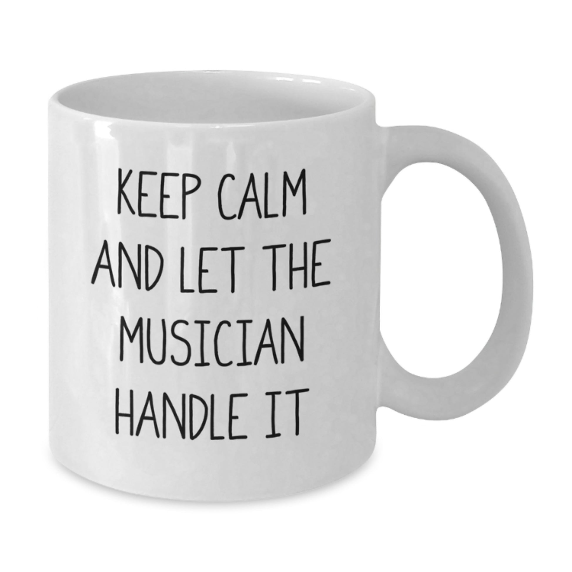 Funny Musician White Coffee Mugs Gifts from Friends for Him - Keep Calm And Let The Musician Handle It, Christmas Unique Gifts for Musician Men - Additional