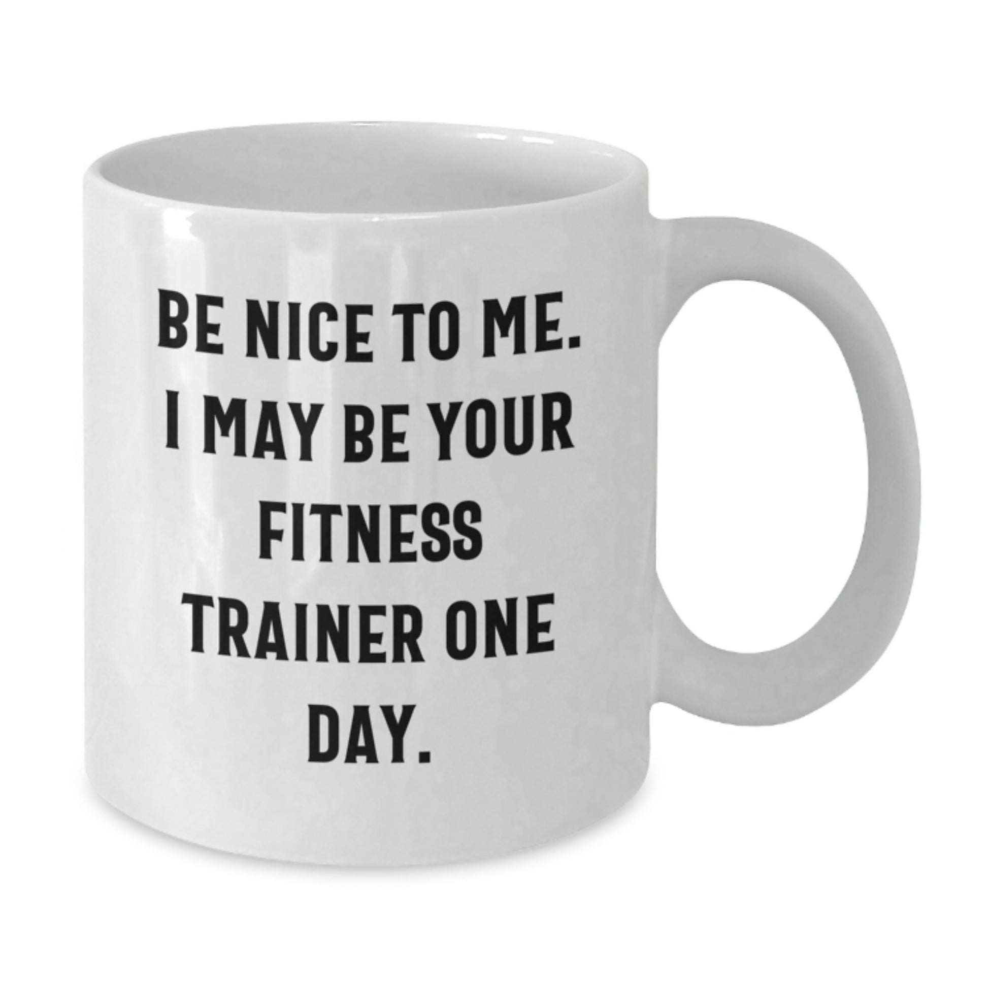 Funny Fitness Trainer White Coffee Mug, Gifts from Men to Fitness Trainer Friends, Perfect Christmas Unique Gifts - Additional