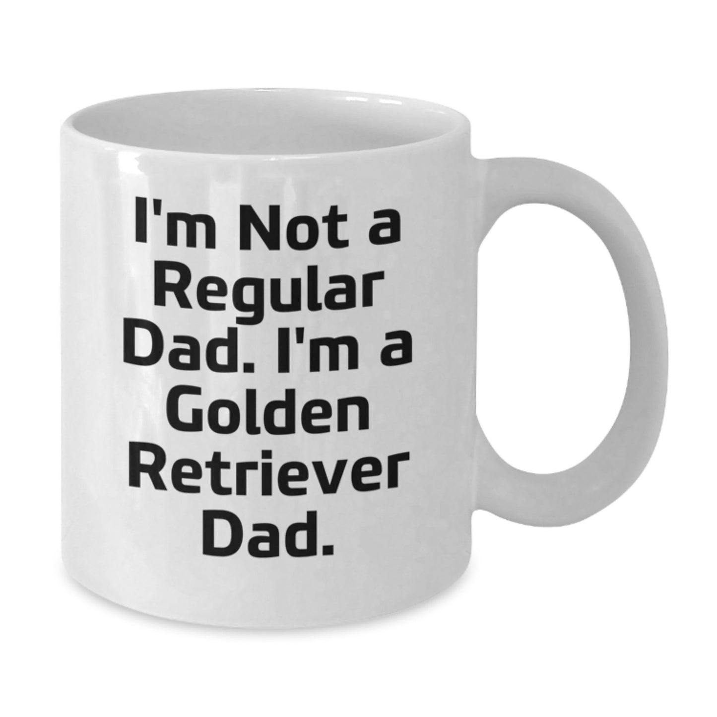 Golden Retriever Dad Funny Quote Gifts for Men and Women Birthday Unique Gift from Family Friends, White Coffee Mug, 11oz or 15oz Capacity, Ceramic, Microwave and Dishwasher Safe - Additional