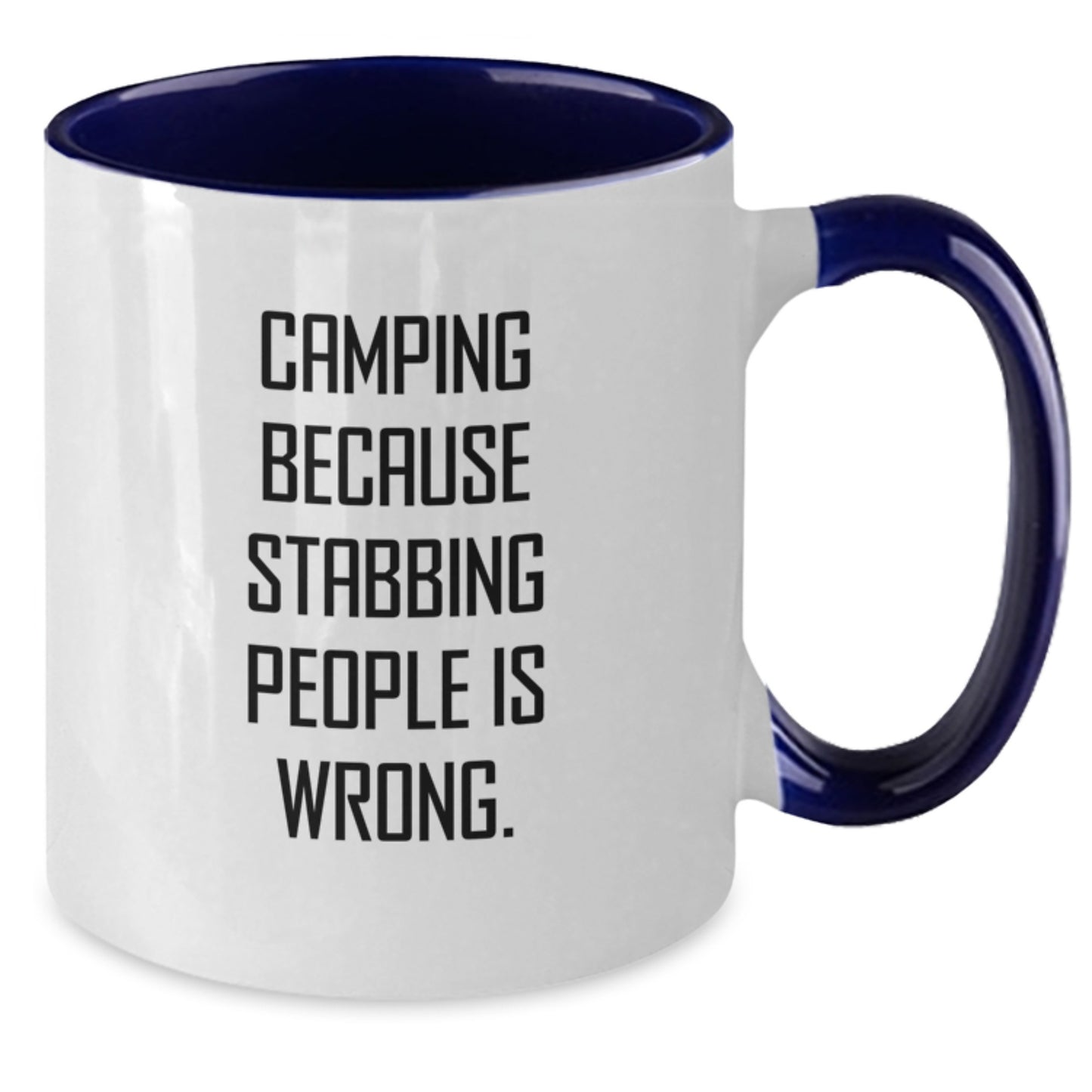 Camping Humor Gifts from Friends for Camping Men - Funny Two Tone Coffee Mug, Black and White, Red and White, Navy and White, Pink and White, 11oz Ceramic Mug - Additional
