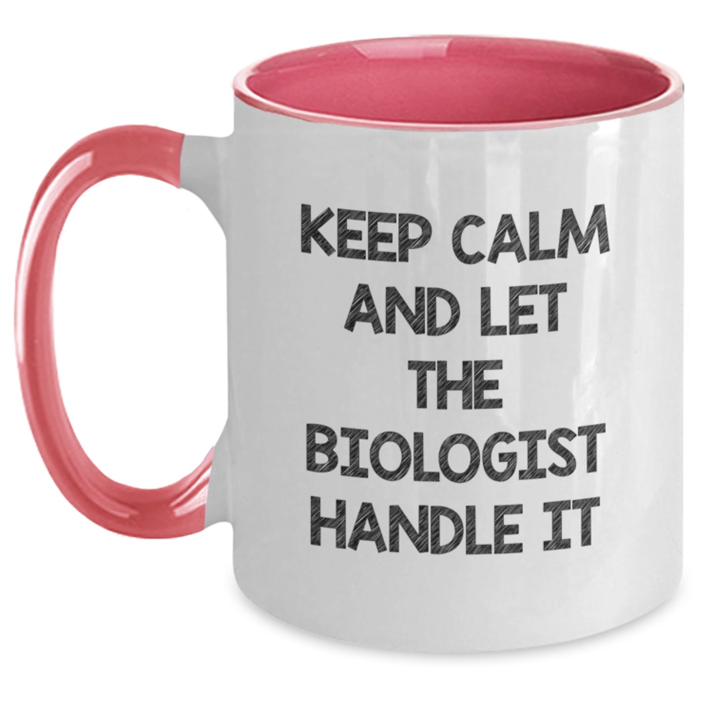 Funny Biologist Gifts from Family to Biologist Men, Two Tone Coffee Mug with 'Let The Biologist Handle It', Christmas Unique Gifts - Main