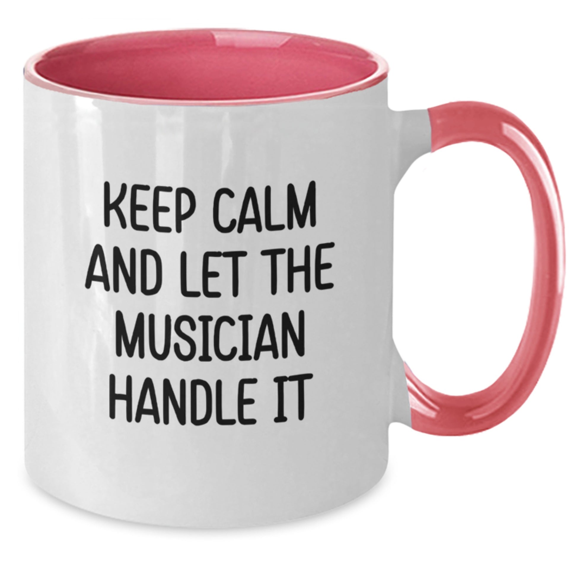 Funny Musician Gifts from Men to Women Friends Christmas Unique Presents Two Tone Coffee Mugs Keep Calm And Let The Musician Handle It - Additional