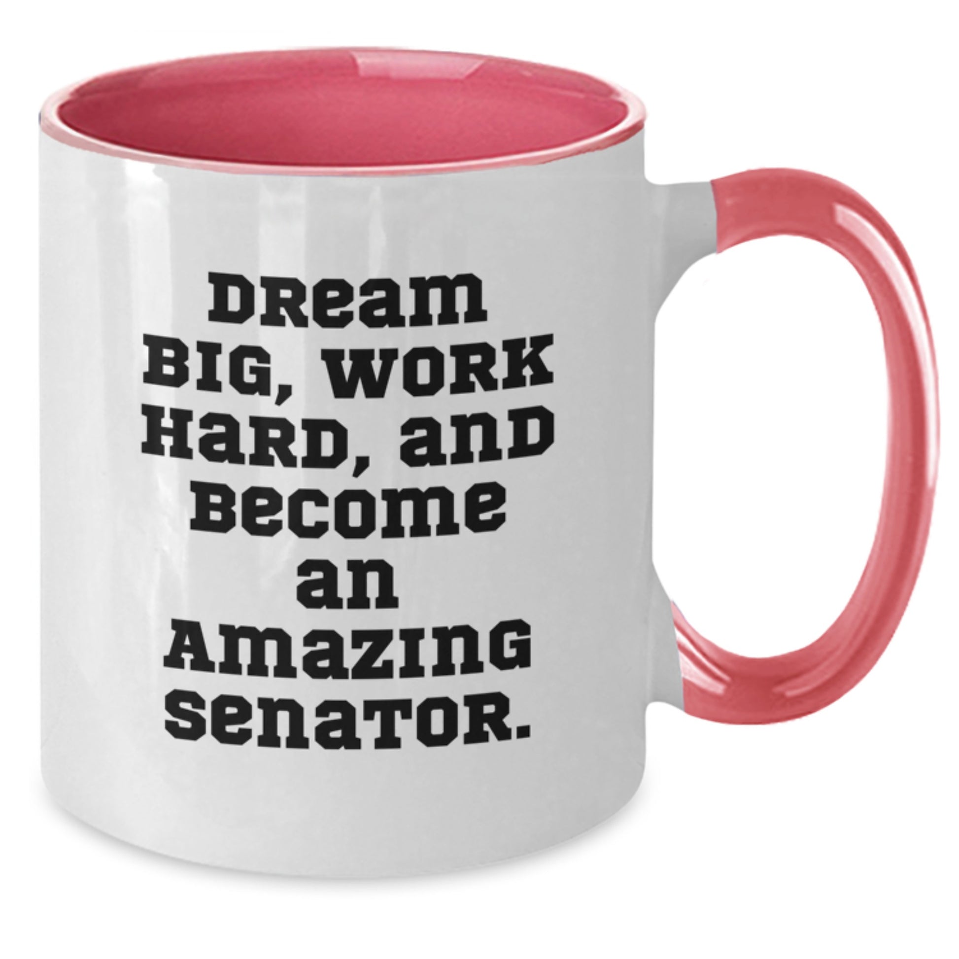 Funny Senator Gifts - Dream Big, Work Hard, and Become an Amazing Senator Two Tone Coffee Mugs for Birthday, Gifts from Friends, Gifts for Senator, Men, or Women - Additional