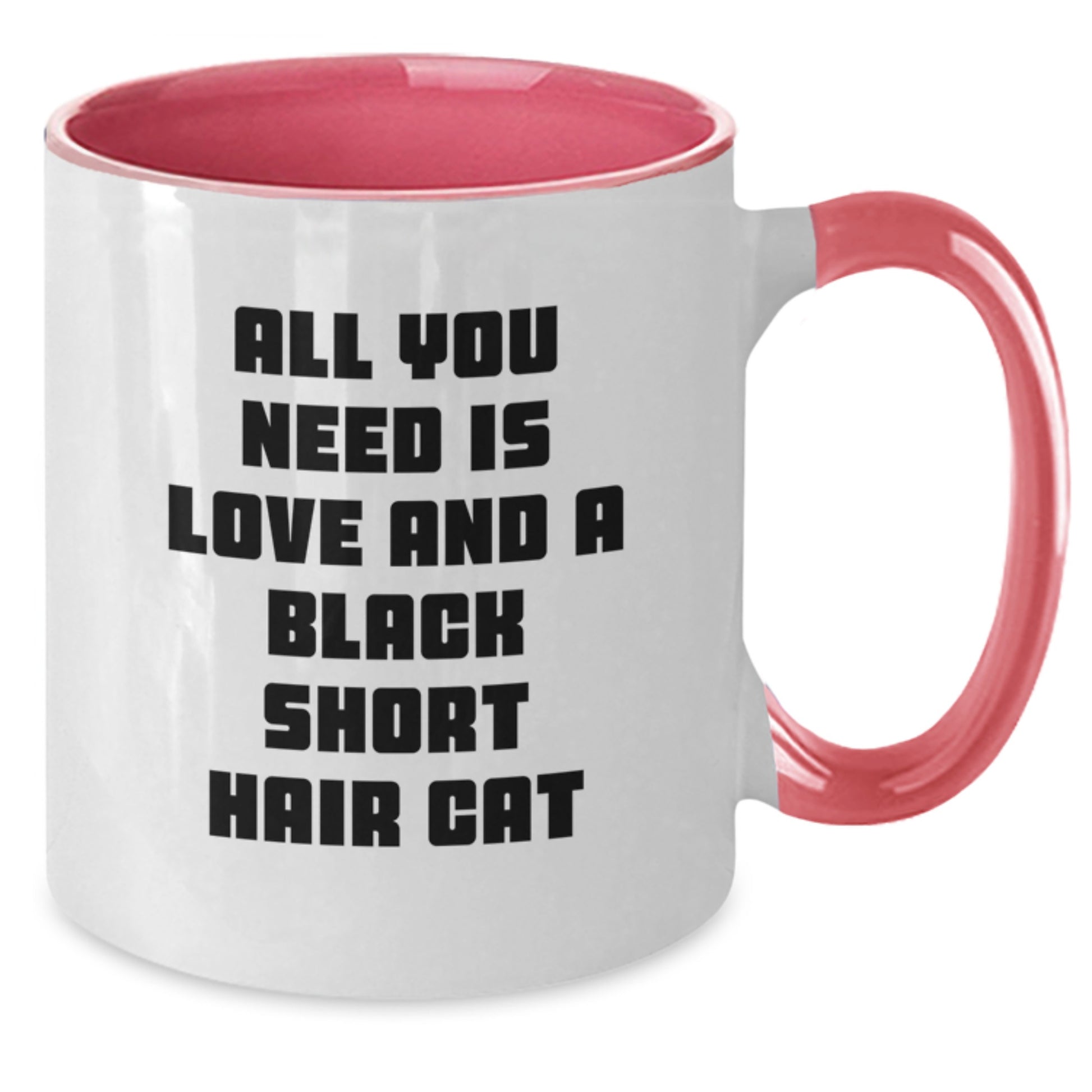 Funny Black Short Hair Cat Gifts from Friends for Black Short Hair Cat Lovers on Birthday Unique Gifts - Two Tone Coffee Mug - Additional