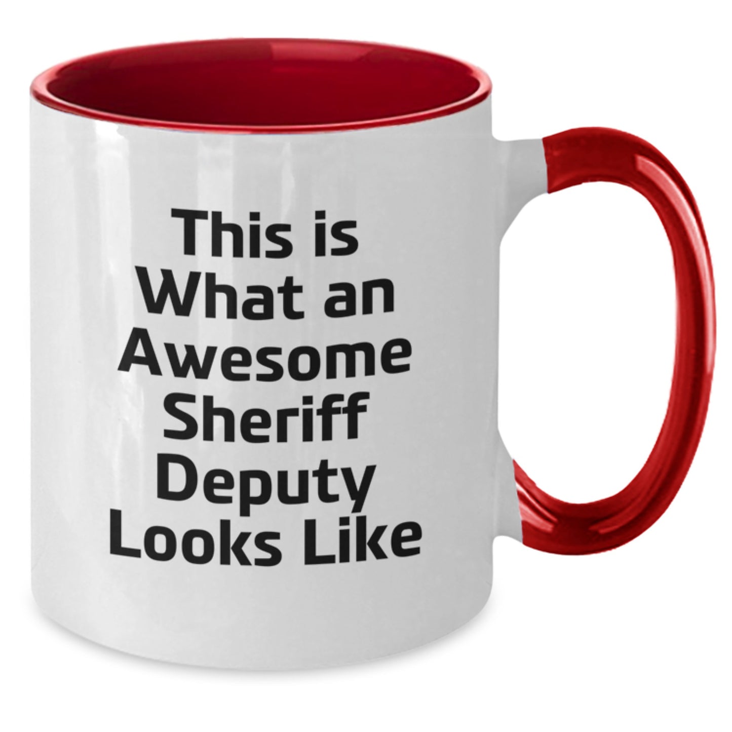 Funny Sheriff Deputy Gifts from Men to Sheriff Deputy, Two Tone Coffee Mug This Is What An Awesome Sheriff Deputy Looks Like, Christmas Unique Gifts - Additional