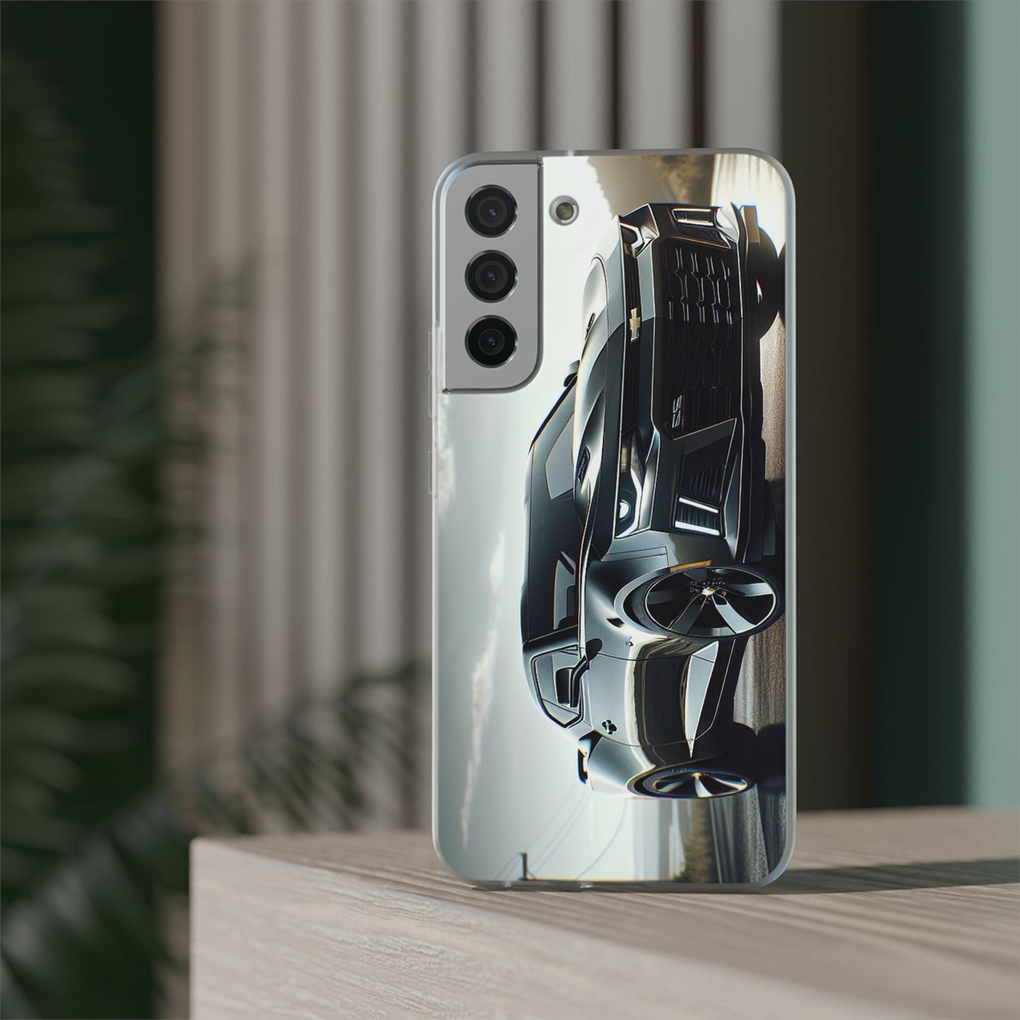 Flexi Phone Case for iPhone & Samsung – 2022 Chevy Camaro SS Car Design Protective Cover