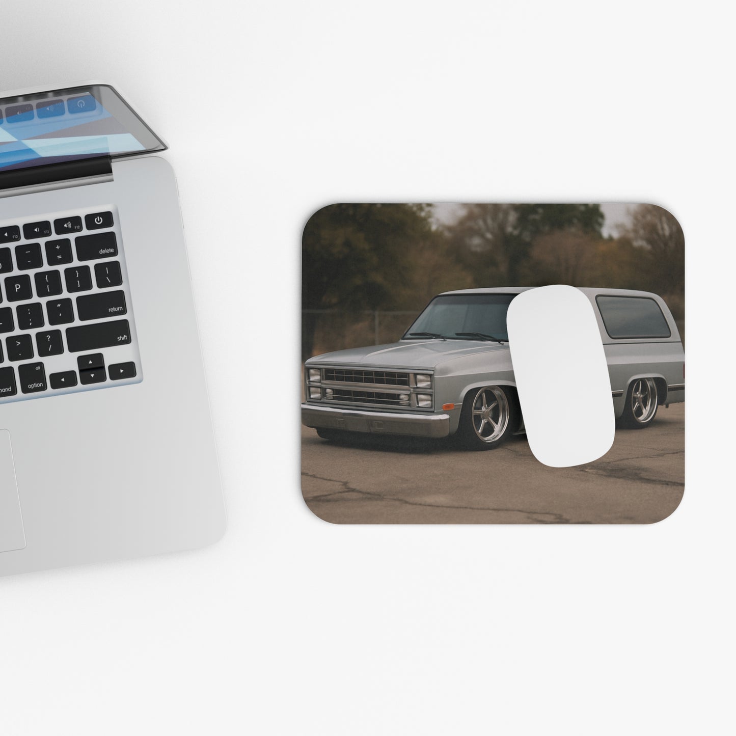 1986 Bagged Chevy Blazer Mouse Pad – Custom Truck Design Desk Accessory for Chevy Fans - Victory Thru Vision