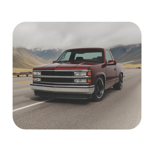 Mouse Pad - Vintage Chevrolet C1500 Truck, Retro 1990 Chevy Pickup Desk Accessory