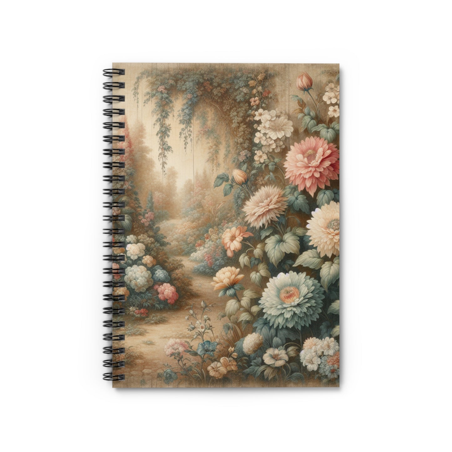 Vintage Garden Spiral Notebook, Botanical Garden Journal, Garden Diary - Victory Thru Vision