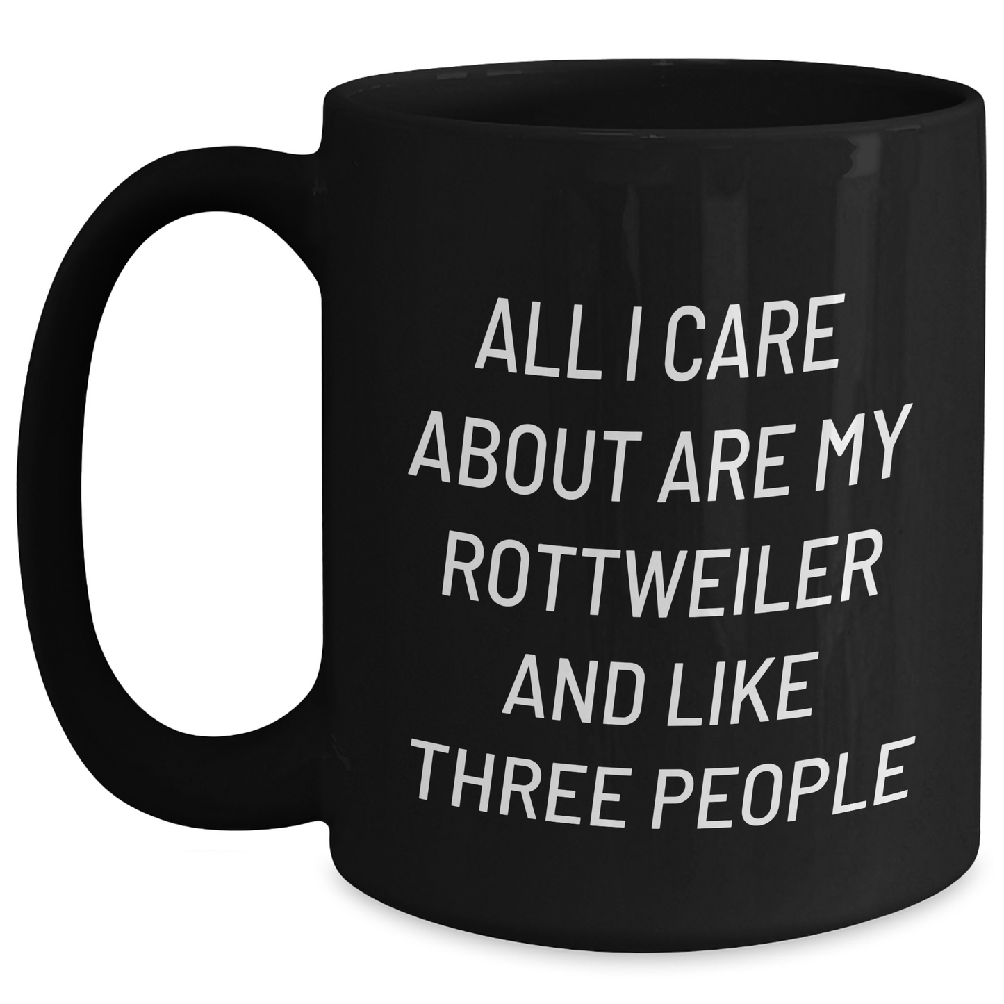 Rottweiler Dog Lover's Humorous Gifts from Friends for Father's Day - 11oz or 15oz Black Coffee Mug - Main