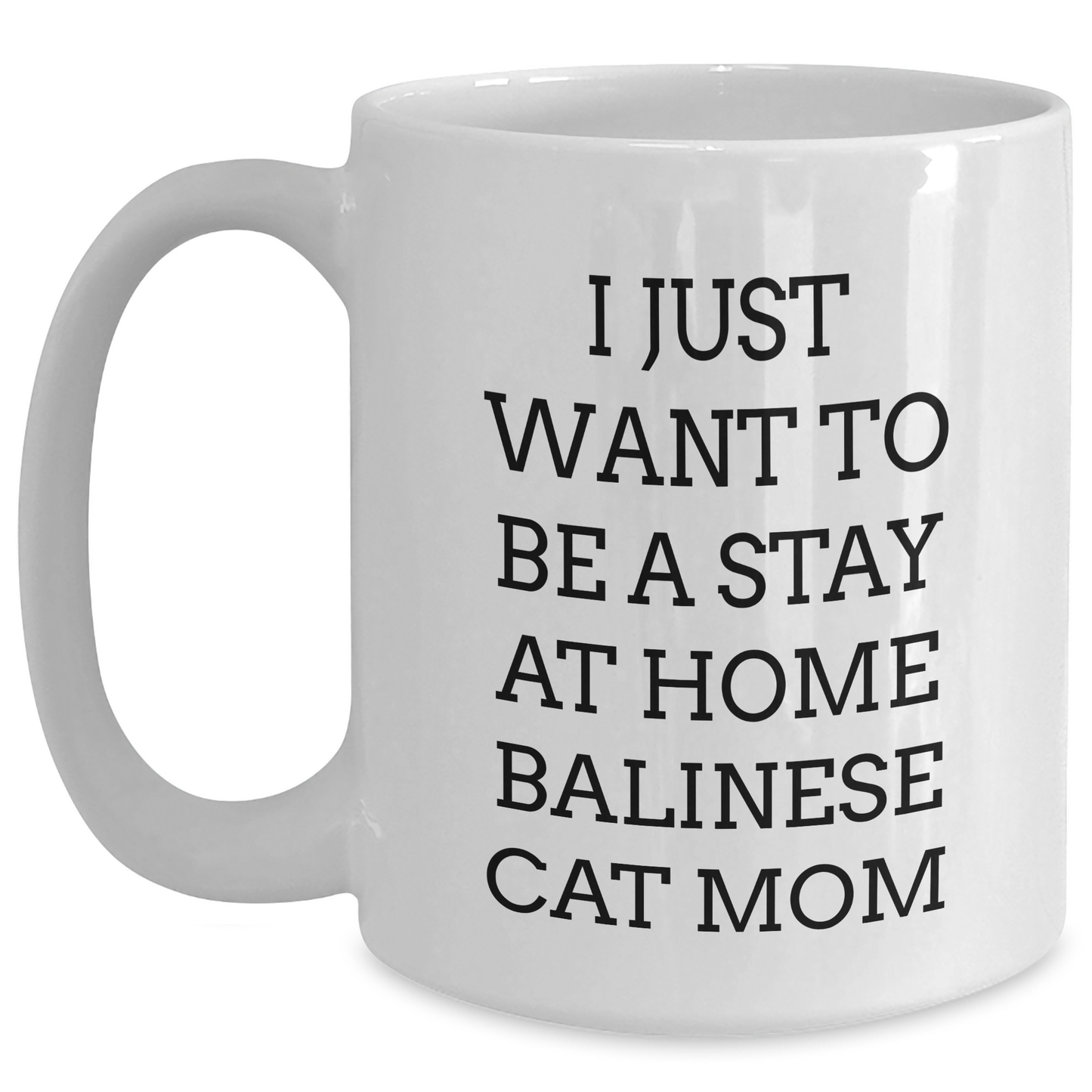 Balinese Cat Mom's Delight, White Coffee Mug, Funny Quote Gifts from Friends, Gifts for Balinese Cat Lovers on Father's Day - Main