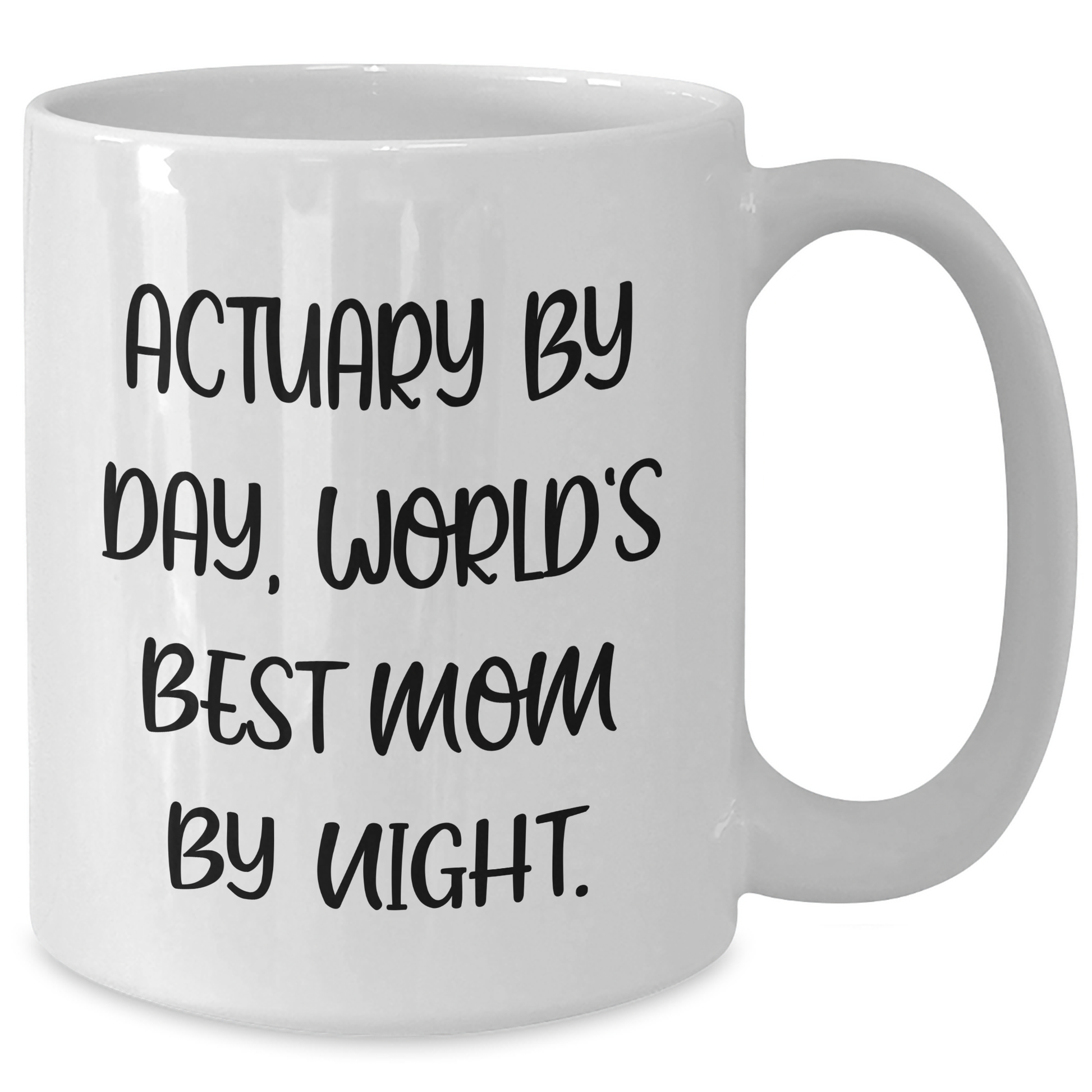 Actuary Humor White Coffee Mug, Funny Gifts from Mom for Actuary, Father's Day Unique Gifts - Victory Thru Vision