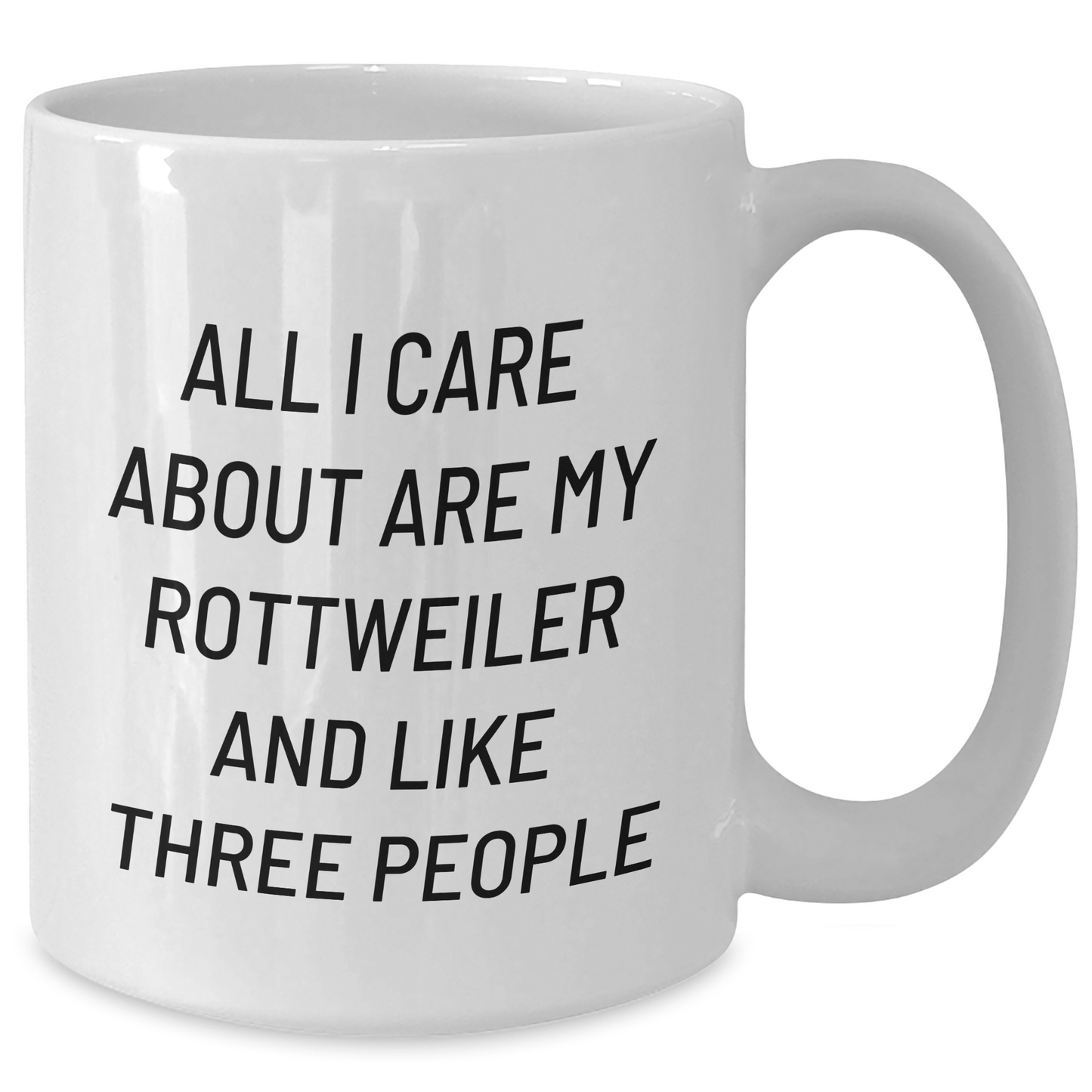 Rottweiler Dog Lovers Funny Quote Gifts from Friends for Men White Coffee Mug, 11oz and 15oz Capacity, Ceramic, Microwave and Dishwasher Safe for Father's Day - Additional