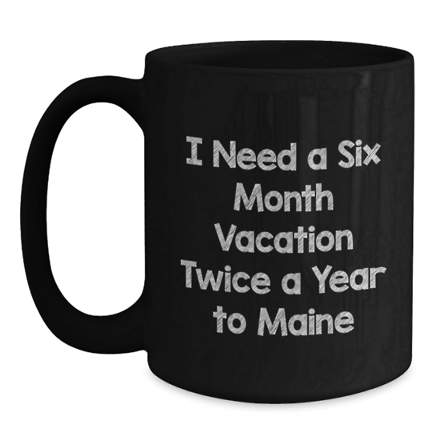Maine Enthusiast Black Coffee Mugs Funny Gift for Friends, Family, or Coworkers - Main