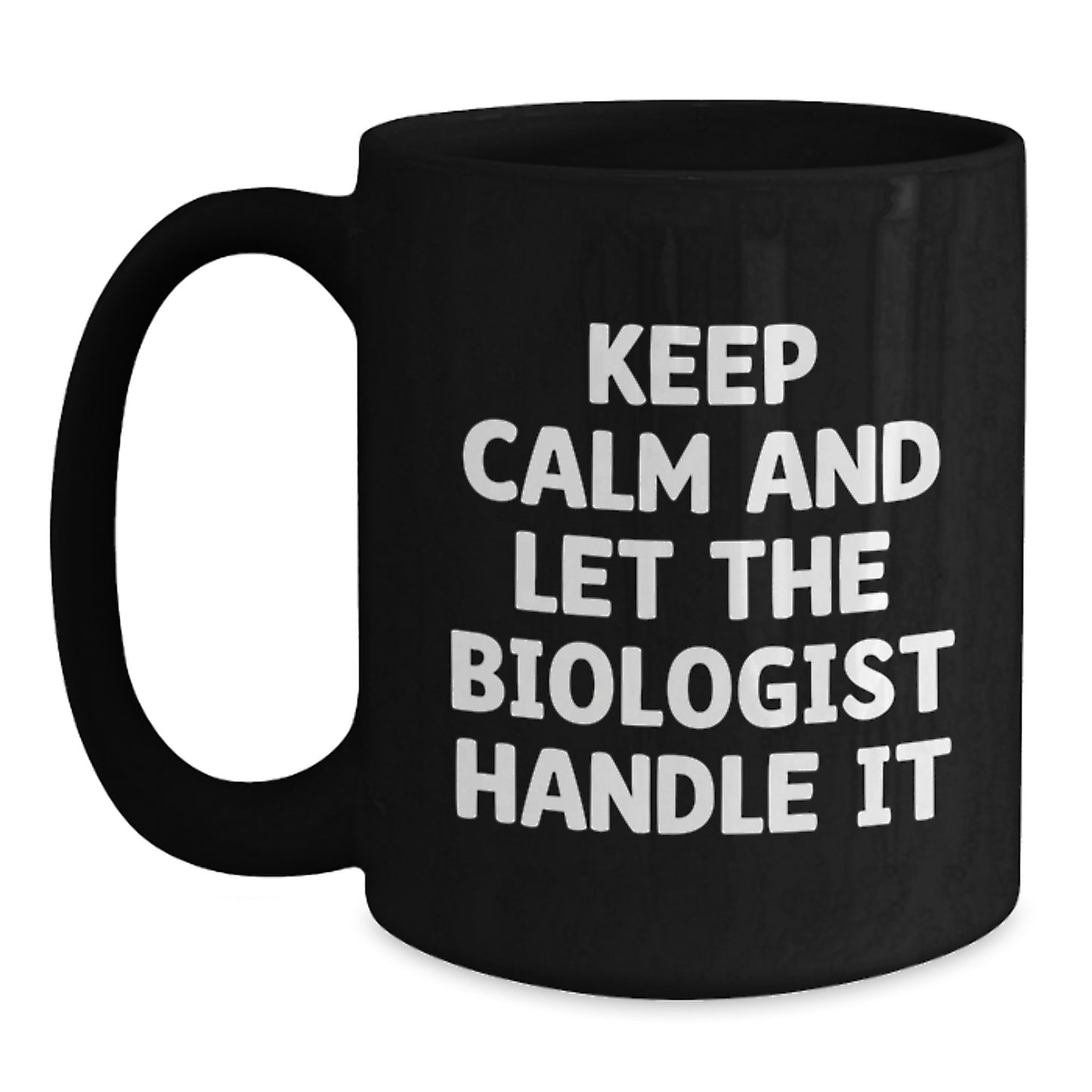 Funny Biologist Gifts from Friends - Black Coffee Mug for Christmas Unique Gifts for Him or Her - Main