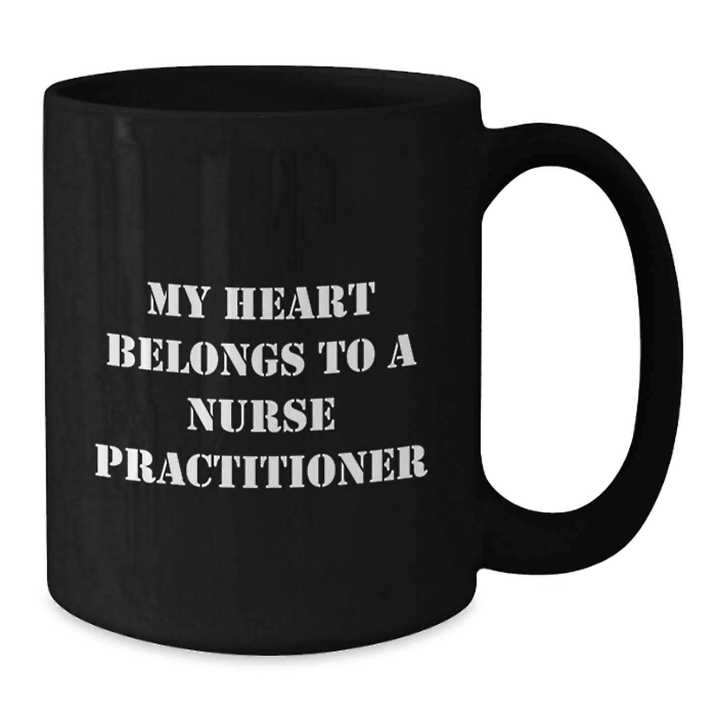 Funny Nurse Practitioner Gifts from Men to Women on Christmas Unique Holiday Mugs for Her My Heart Belongs To A Nurse Practitioner - Additional