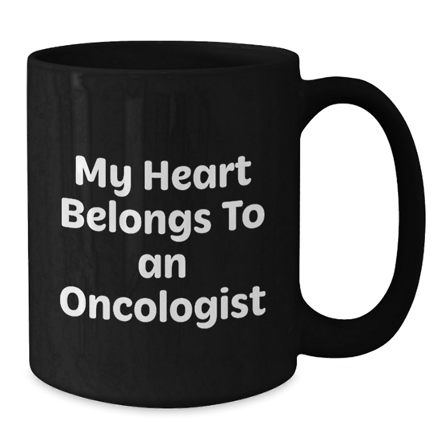 Funny Gifts from Friends for Oncologist Men Black Coffee Mugs My Heart Belongs To An Oncologist Christmas Unique Ideas - Additional