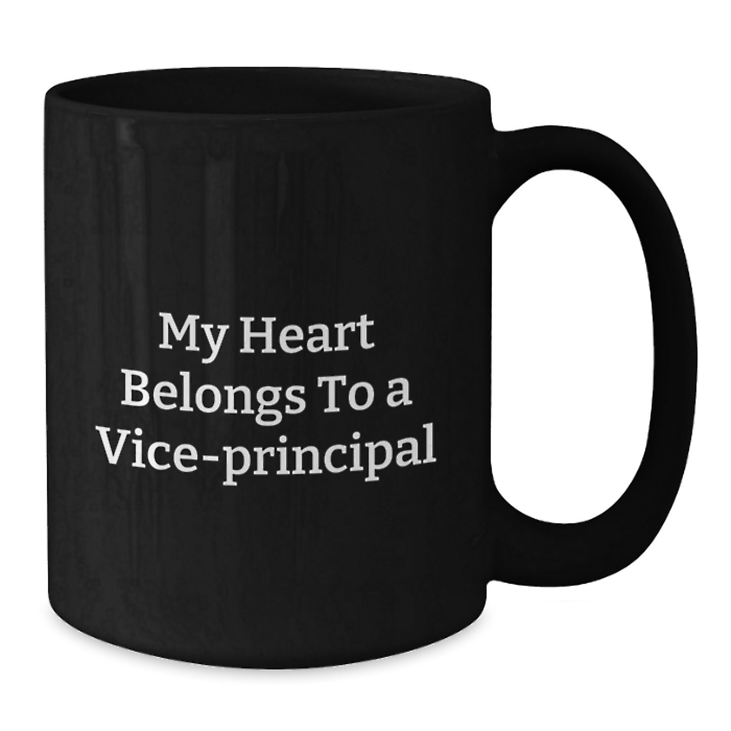 Funny Vice-principal Gifts, Black Coffee Mug, My Heart Belongs To A Vice-principal, Ideal Gift for Vice-principal from Friends, Christmas Unique - Additional