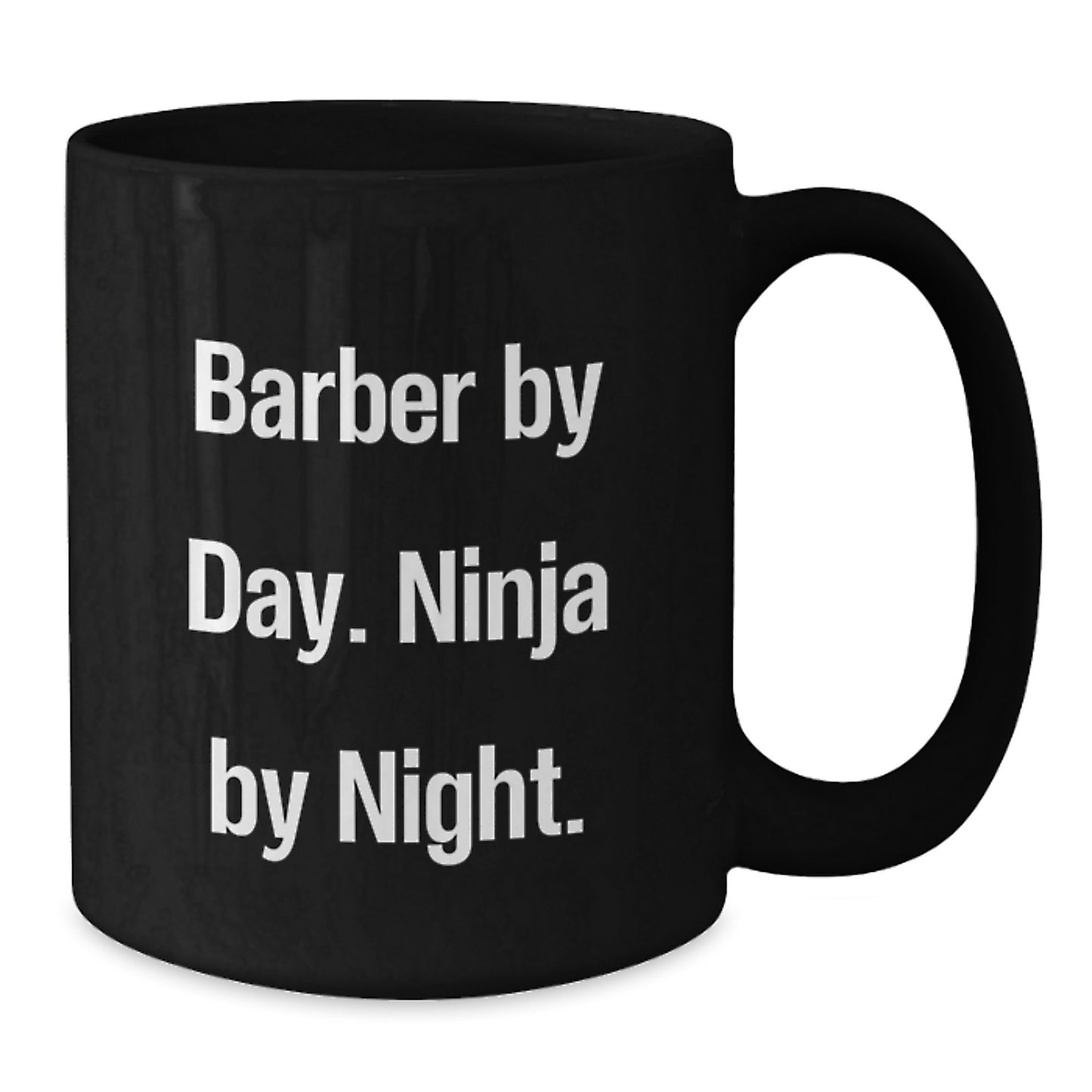 Funny Barber Gifts from Men, Unique Christmas Unique Gifts for Barber, 'Barber By Day. Ninja By Night.' Black Coffee Mug, Funny Christmas Unique Gifts, Perfect Christmas Unique Gifts - Additional