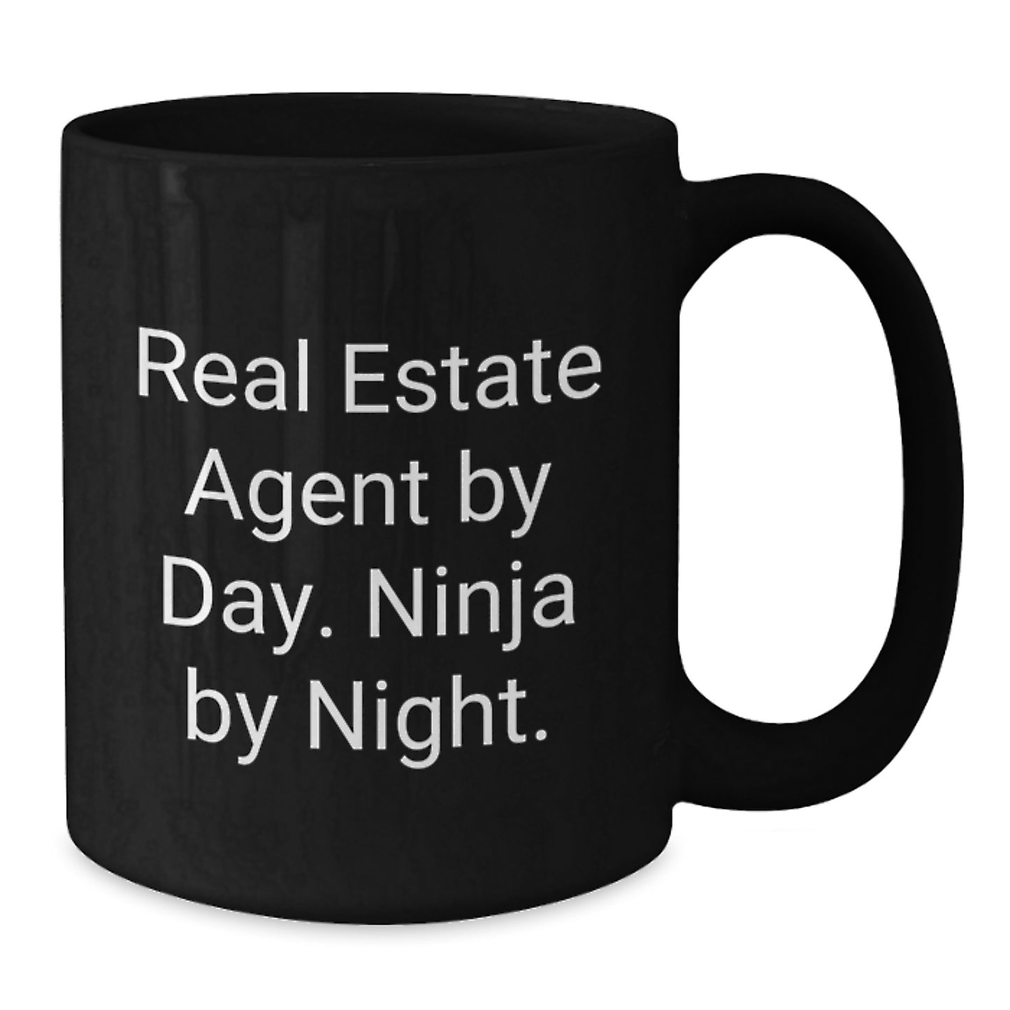 Funny Real Estate Agent Gifts, Men Real Estate Agent Black Coffee Mugs, Christmas Unique Gifts from Men, Real Estate Agent by Day, Ninja by Night - Additional