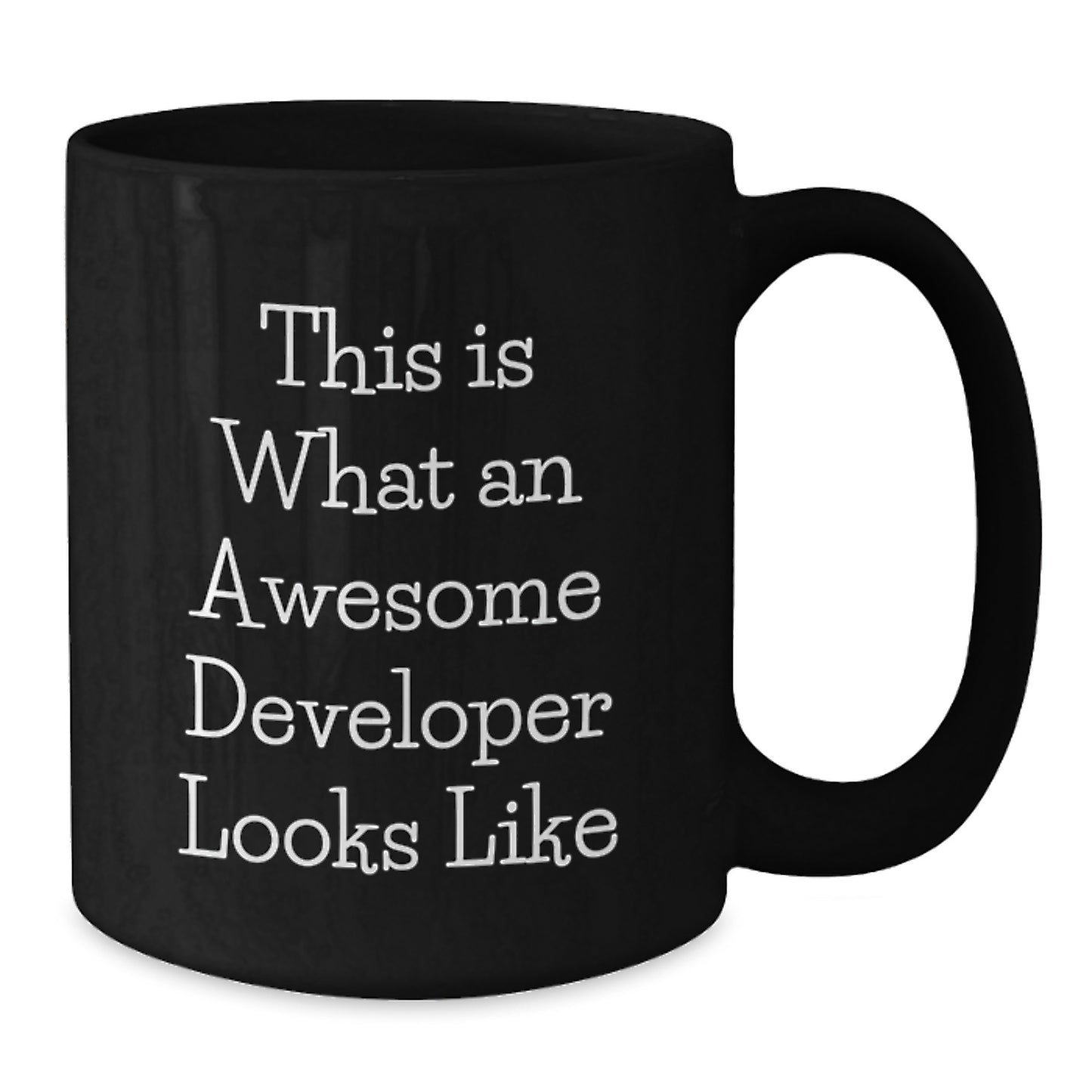 Funny Developer Gifts for Him, Inspirational Black Coffee Mug, This Is What An Awesome Developer Looks Like, Christmas Unique Gifts from Friends to Men - Additional