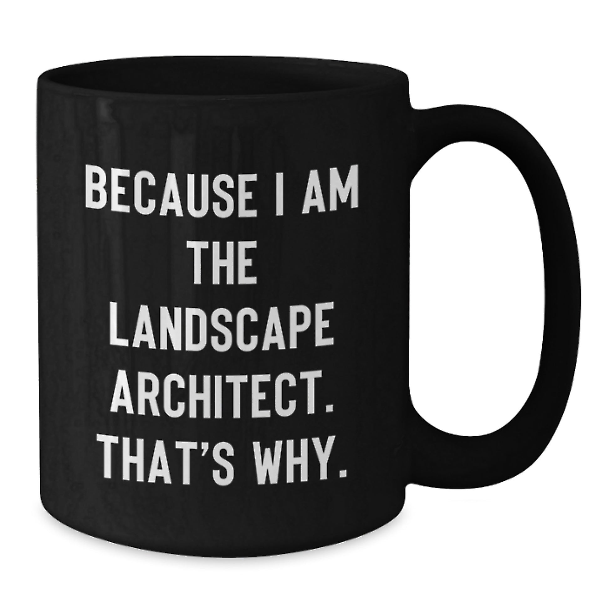 Funny Gifts from Friends for Landscape Architect Black Coffee Mugs Because I Am The Landscape Architect That's Why Christmas Unique Mugs - Additional