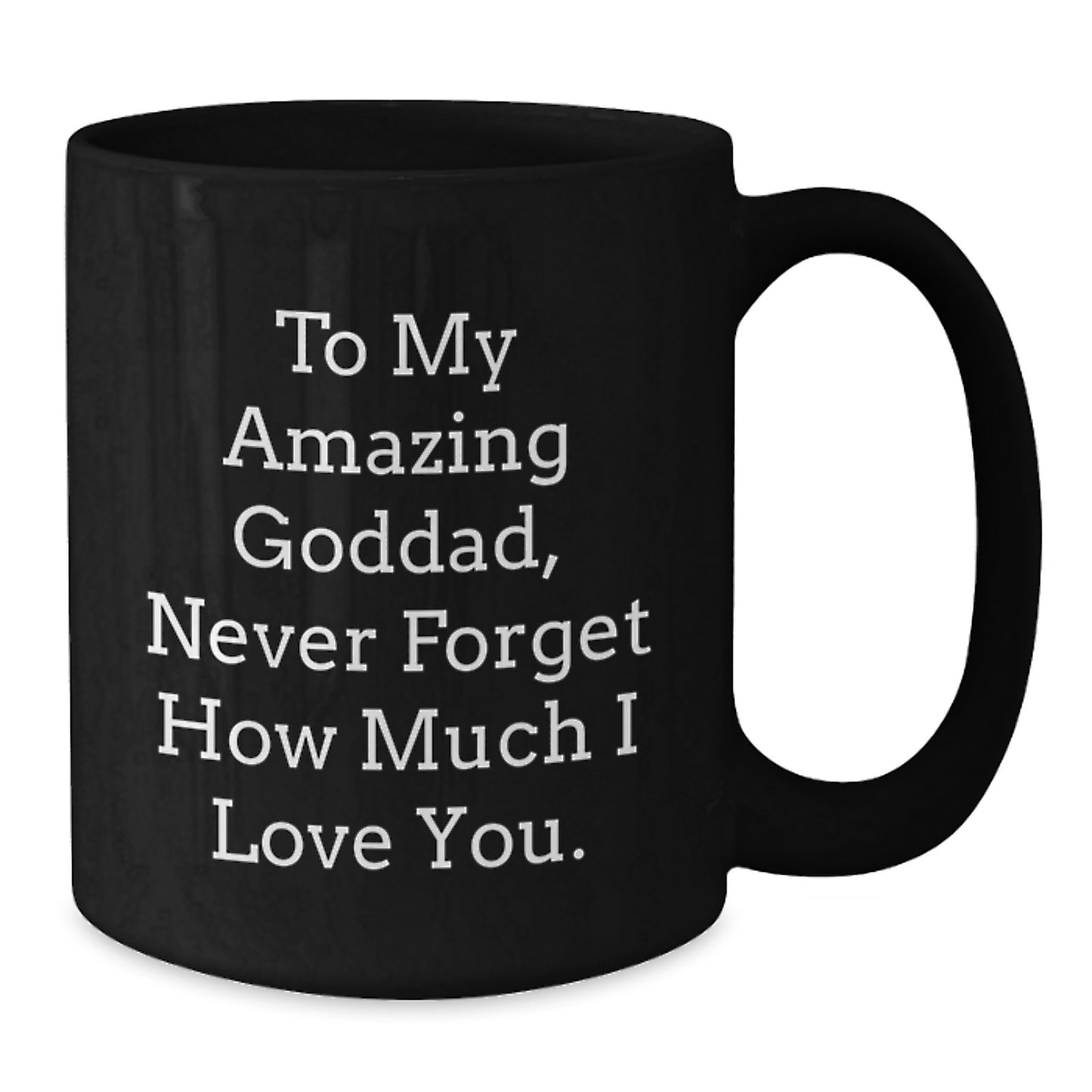 Warmest Goddad Wishes Funny Christmas Black Coffee Mug Gifts from Family - Additional