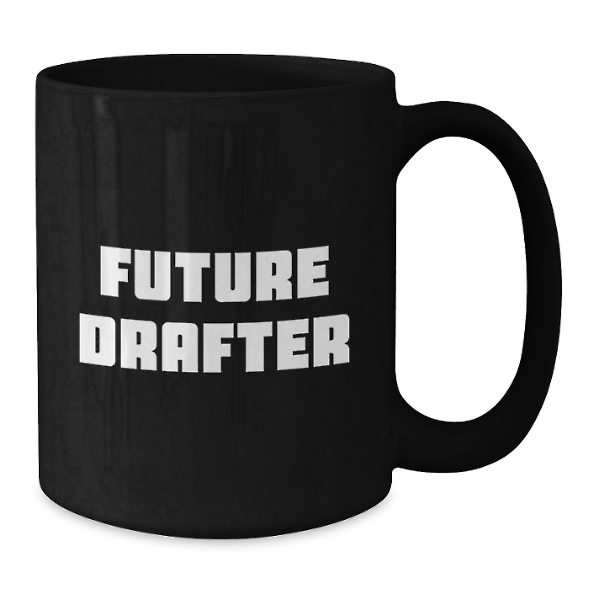 Funny Future Drafter Gifts from Friends - Drafter Enthusiast Black Coffee Mug, Christmas Unique Gifts for Men - Additional