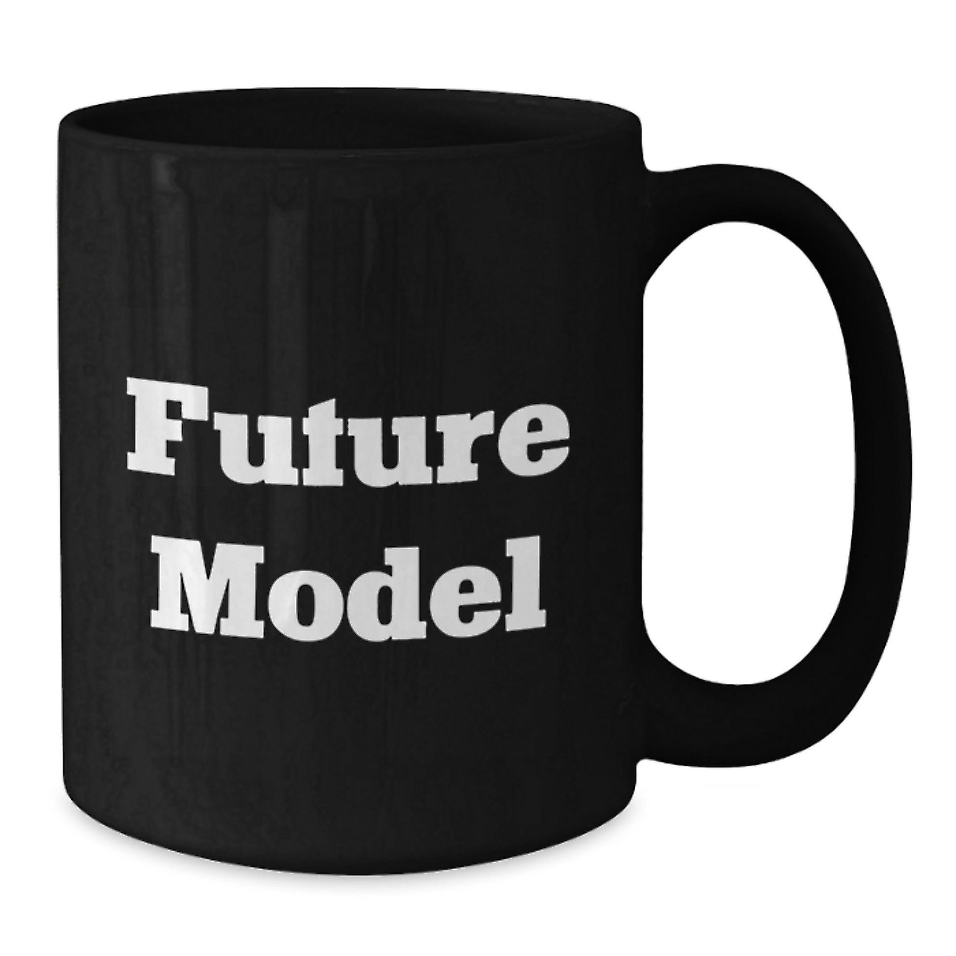 Funny Model Gifts from Friends, Christmas Unique Model Black Coffee Mugs, 'Future Model' Quote on Black Mug, Gifts for Model Enthusiasts, Ceramic Model Lover Mug, 11oz or 15oz Capacity - Additional