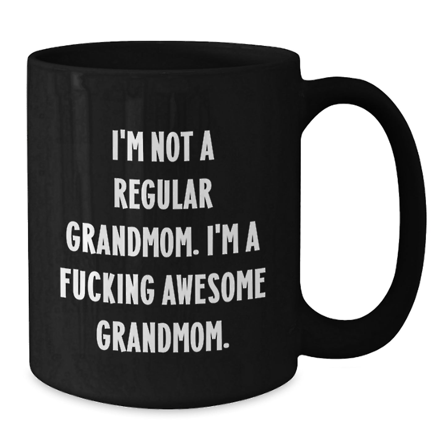 Funny Grandmom Gifts from Men to Women - Awesome Grandmom Black Coffee Mug for Christmas Unique Gifts - Additional