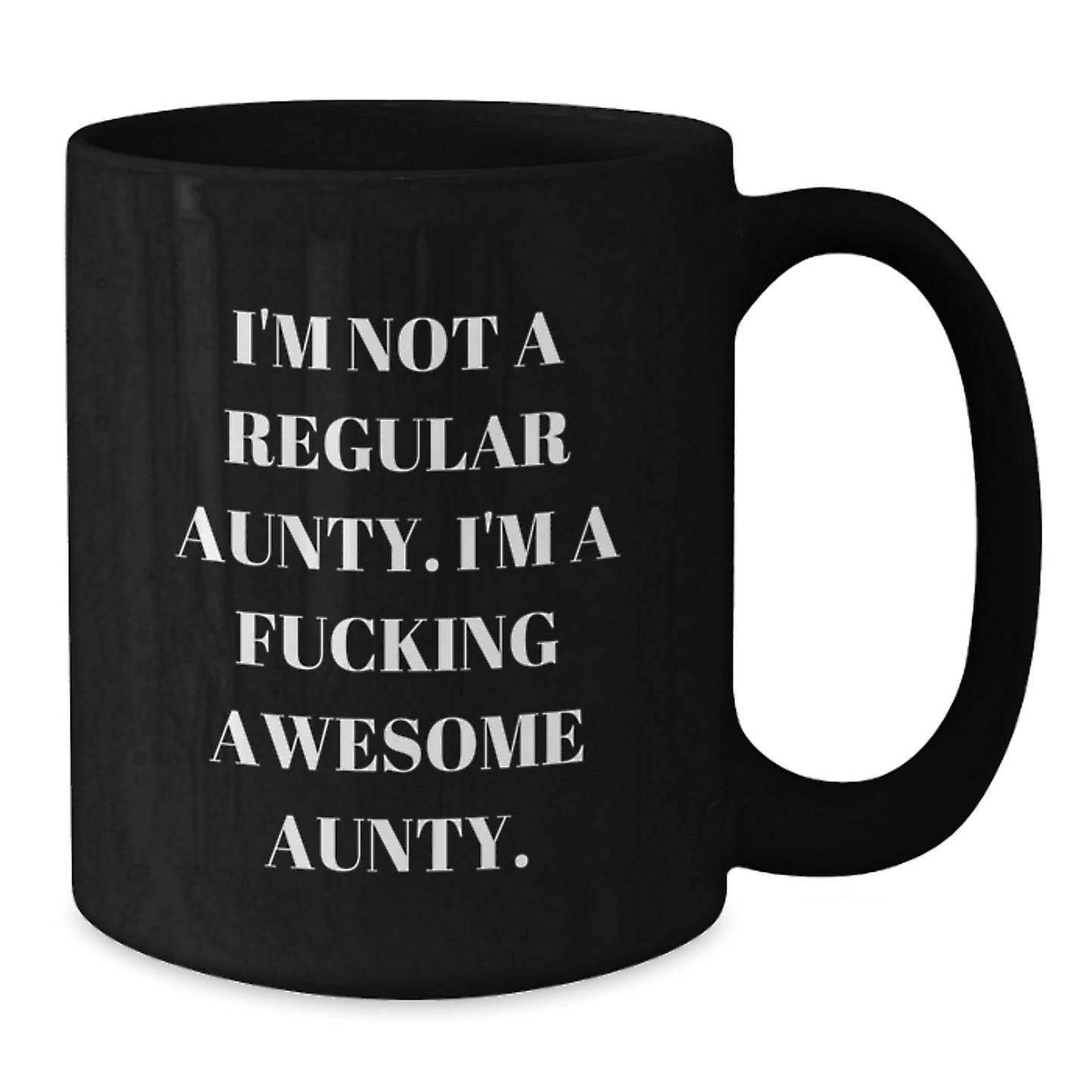 Funny Aunty Gifts for Christmas, Awesome Aunty Black Coffee Mug, Gifts from Family to Aunty - Additional