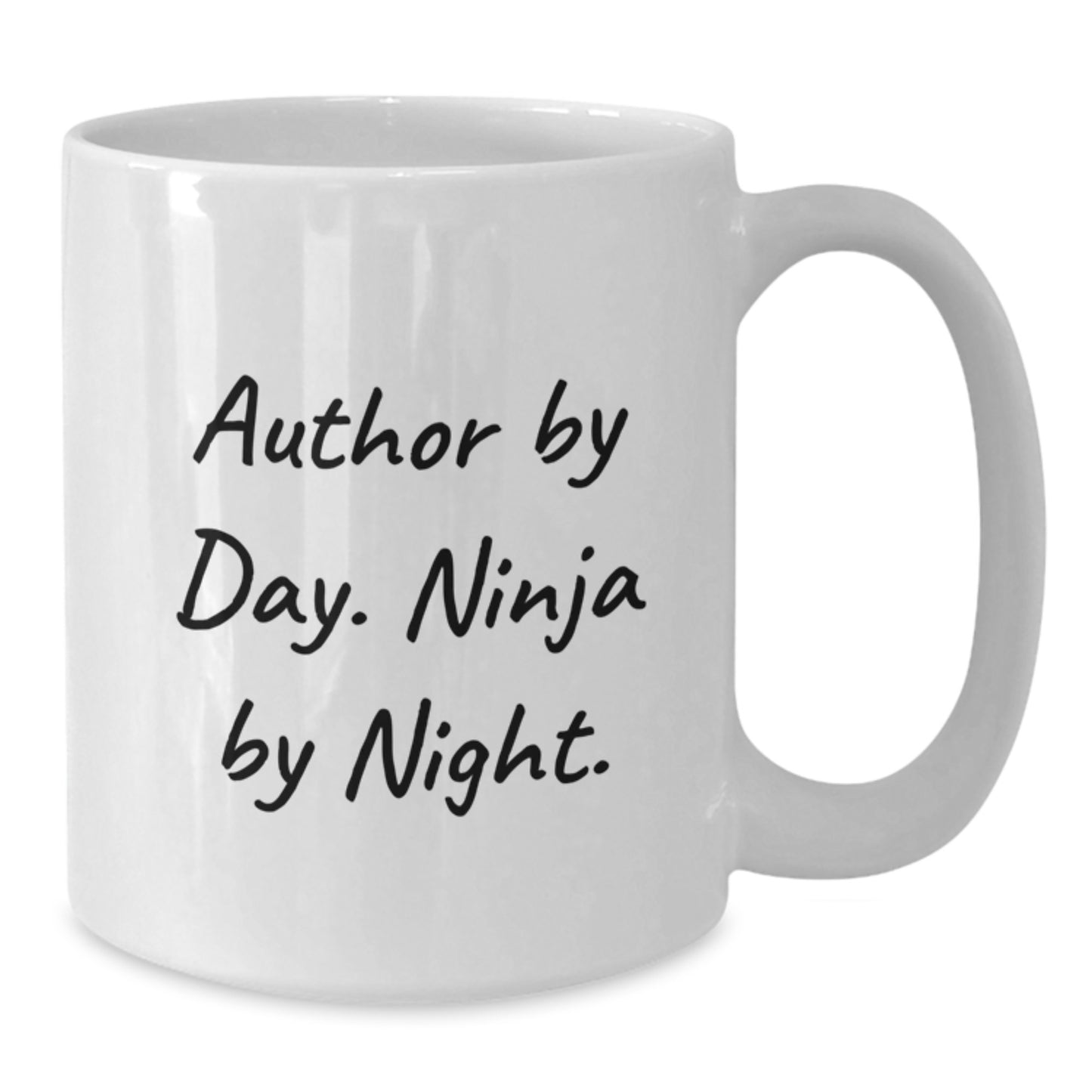 Author Gifts Unique Christmas Memorable Present for Author Friends and Family, Funny White Coffee Mug, Author By Day. Ninja By Night. Mugs for Author Enthusiasts - Additional