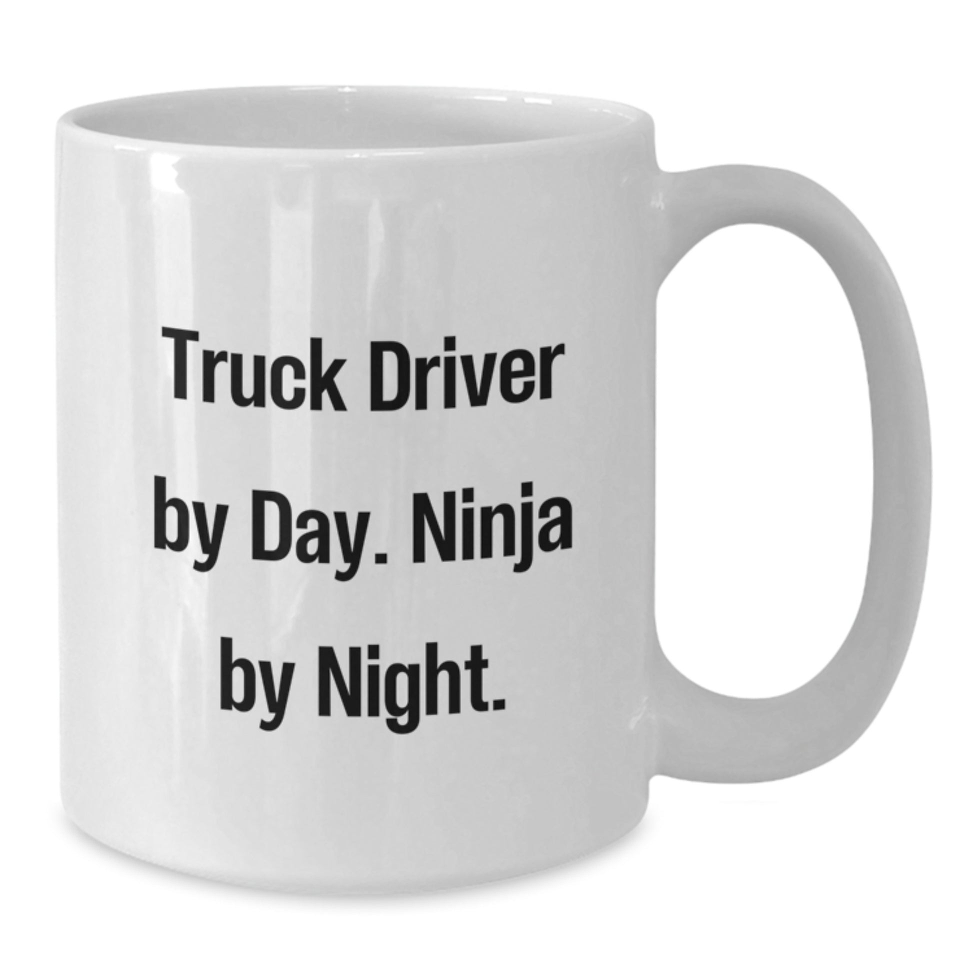Funny Truck Driver Gifts from Men, Unique White Coffee Mug for Truck Driver By Day. Ninja By Night., Christmas Unique Gifts - Additional