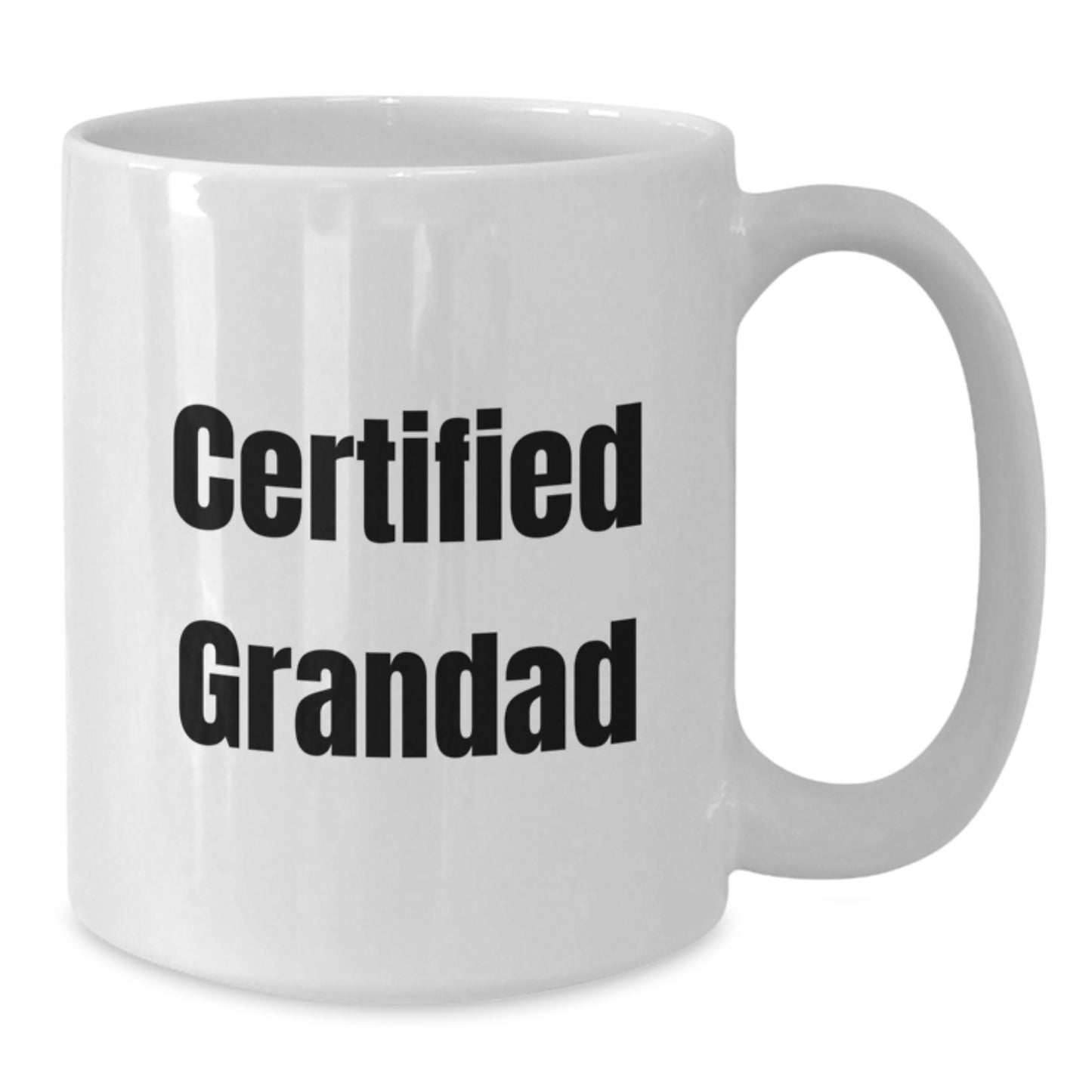 Funny Grandad Gifts from Men to Grandad, Unique White Coffee Mug for Valentine's, Certified Grandad - Additional