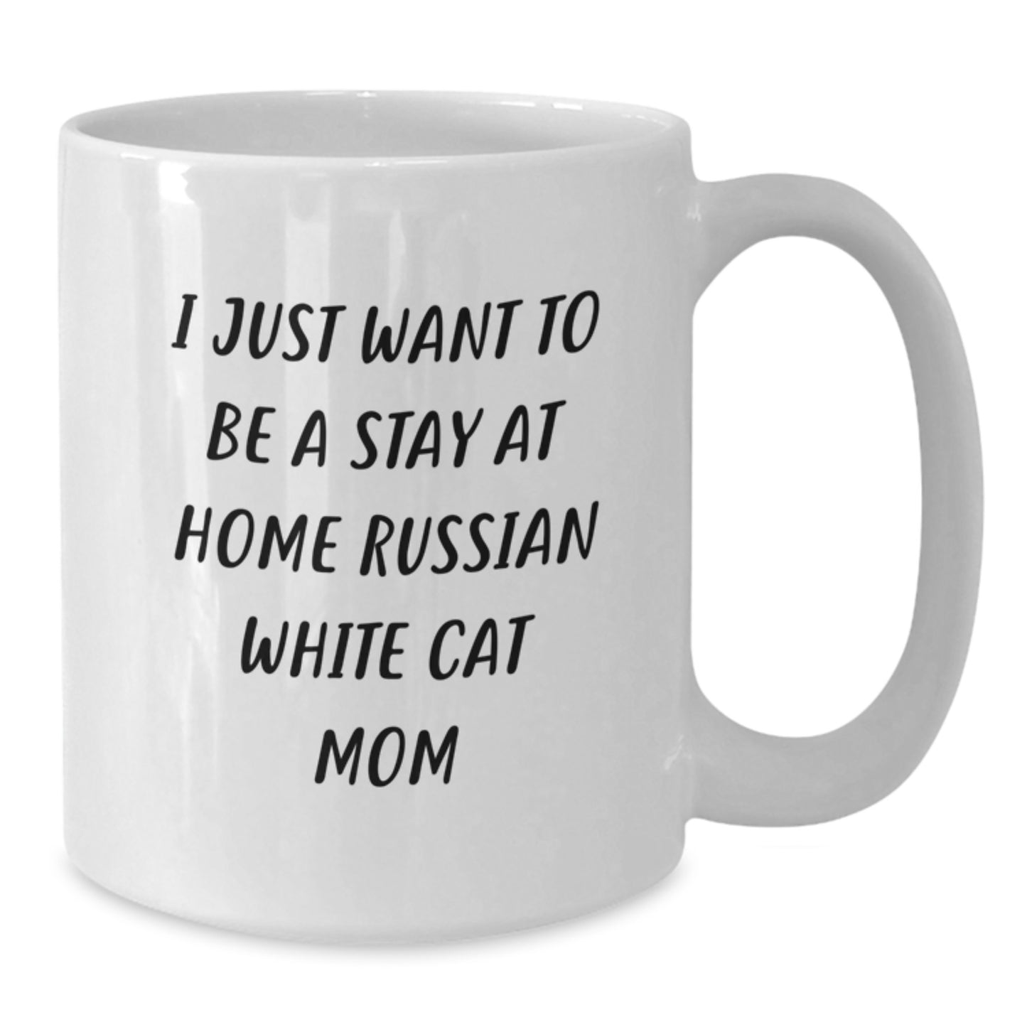 Russian White Cat Lover Gifts from Mom to Daughter - Funny White Coffee Mug for Women - Christmas Unique Gifts for Russian White Cat Enthusiasts - Additional